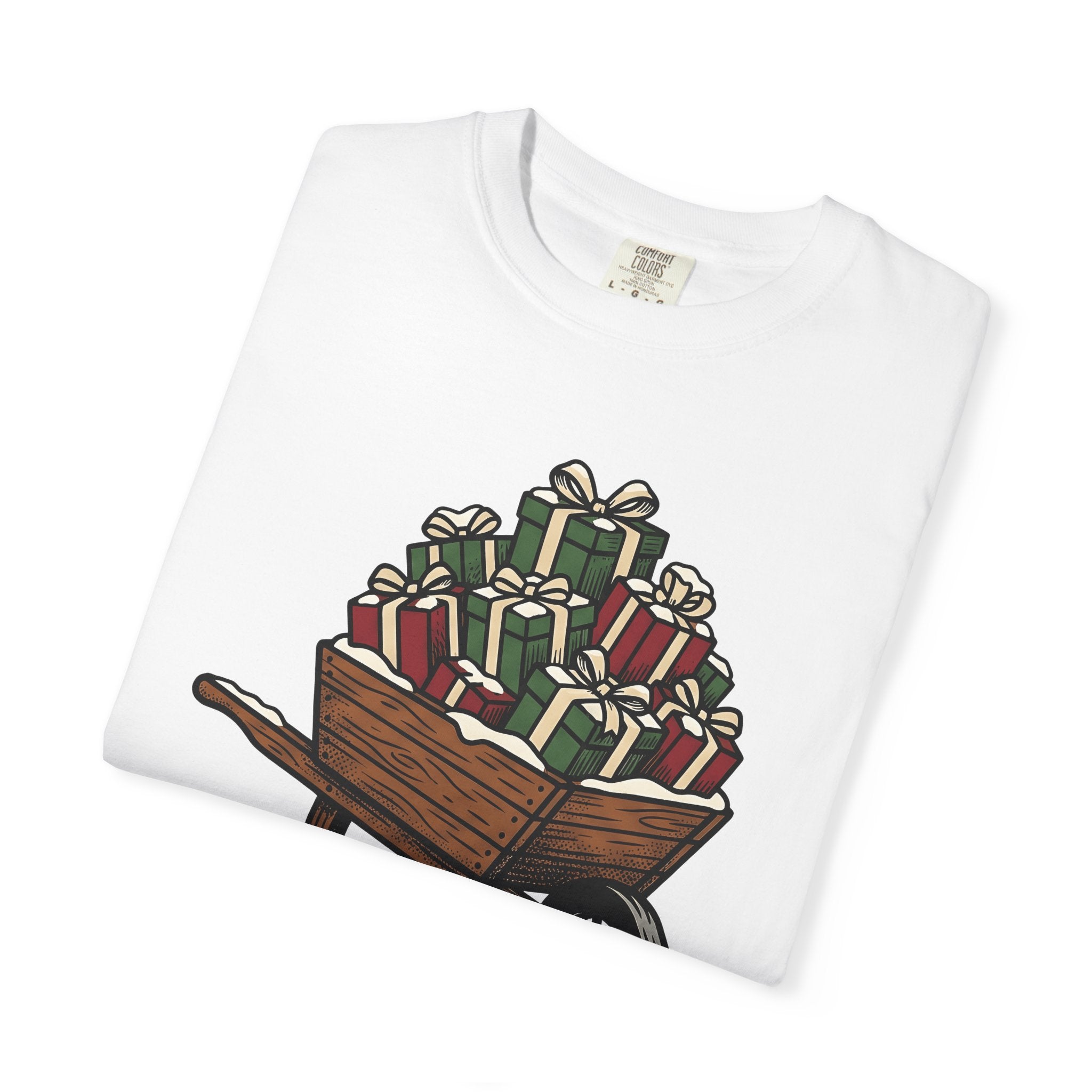 Garden Wheelbarrow Gifts Shirt Christmas Festivity Gift Women Classic Tee Wheelbarrow T-Shirt Holiday Fan Vintage Tshirt Celebration Graphic