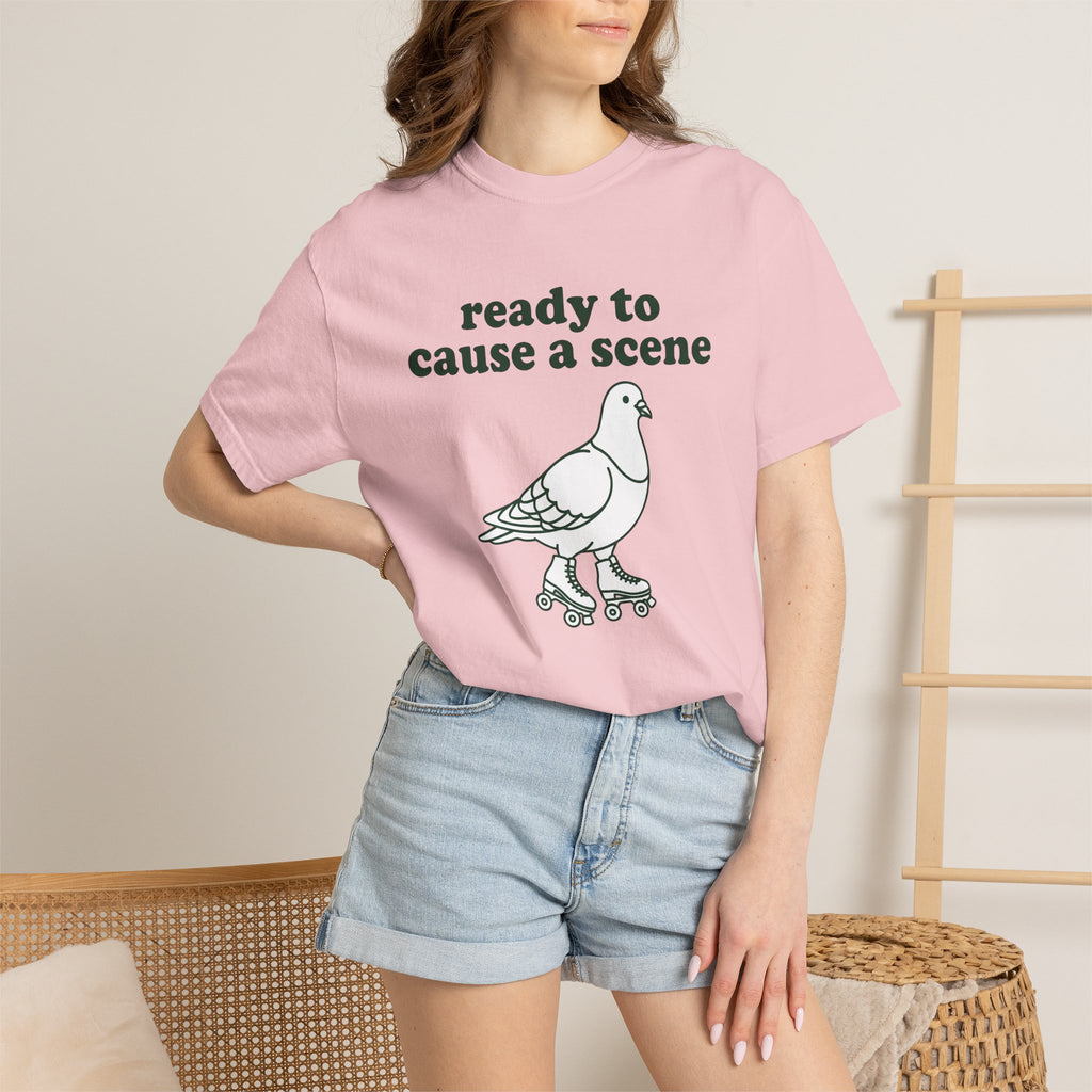 Pigeon Roller Skates Shirt Funny Animal Gift Women Minimalist Tee Roller Skater T-Shirt Humor Fan Simple Tshirt Wildlife Graphic Retro