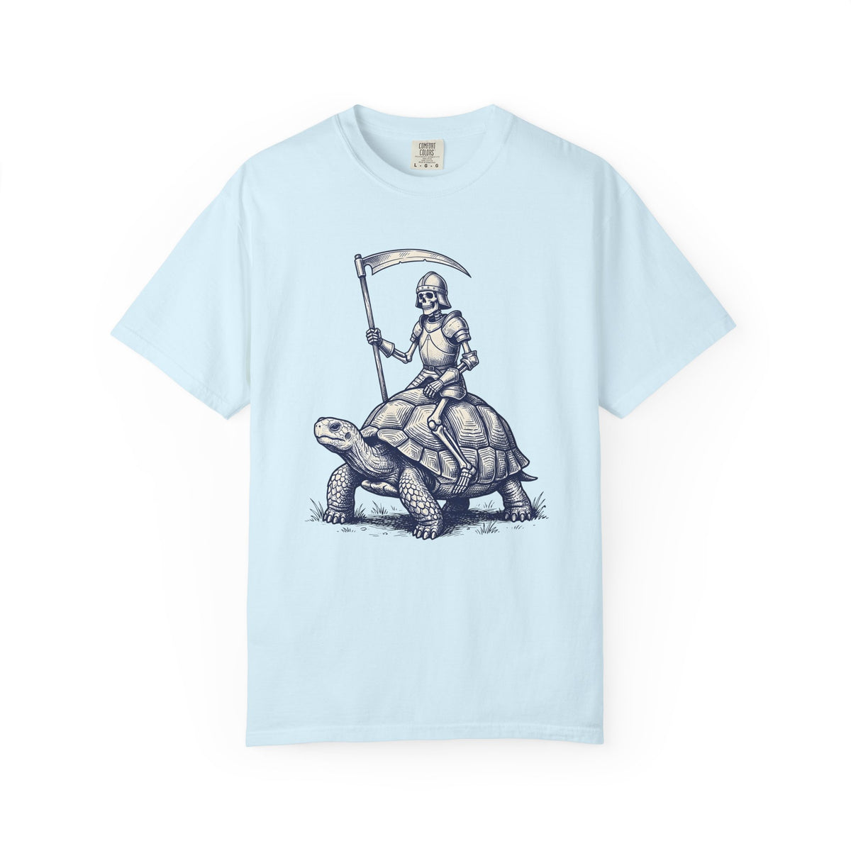 Skeleton Warrior Turtle Shirt Gothic Autumn Unisex Gift Lifelike Tee Turtle