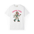 Wrapped Skater Shirt Halloween Joke Gift Women Comic Tee Skater T-Shirt Horror Fan Comic Book Tshirt Pun Graphic Vintage Earbuds Tshirt