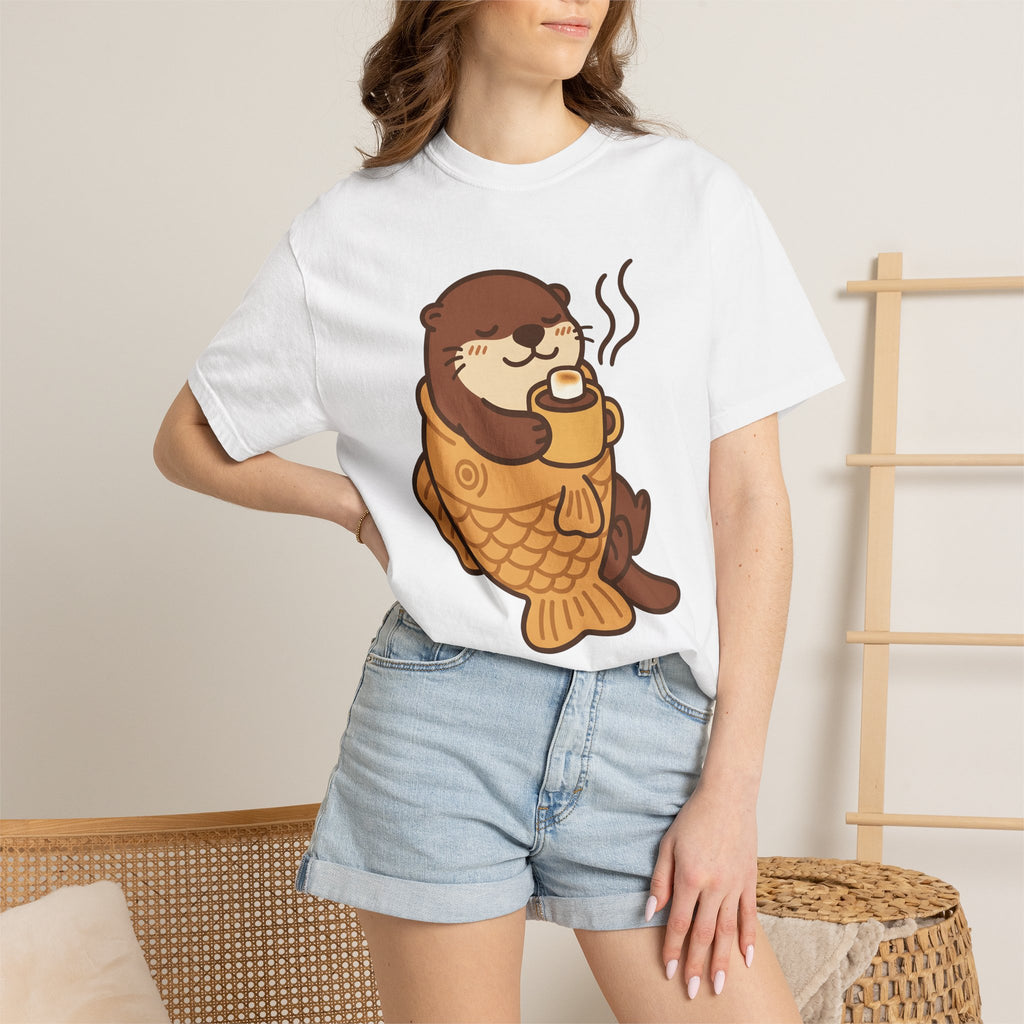 Otter Cupcake Shirt Coffee Wildlife Gift Women Cute Tee Cupcake T-Shirt Coffee Fan Animal Graphic Tshirt Comic Mug Tshirt