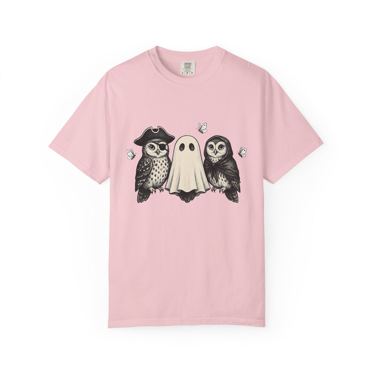 Spirit Owl Shirt Halloween Beast Gift Women Cartoon Tee Owl T-Shirt Horror Fan Owl Tshirt Monster Graphic Antique Flutterby Tshirt
