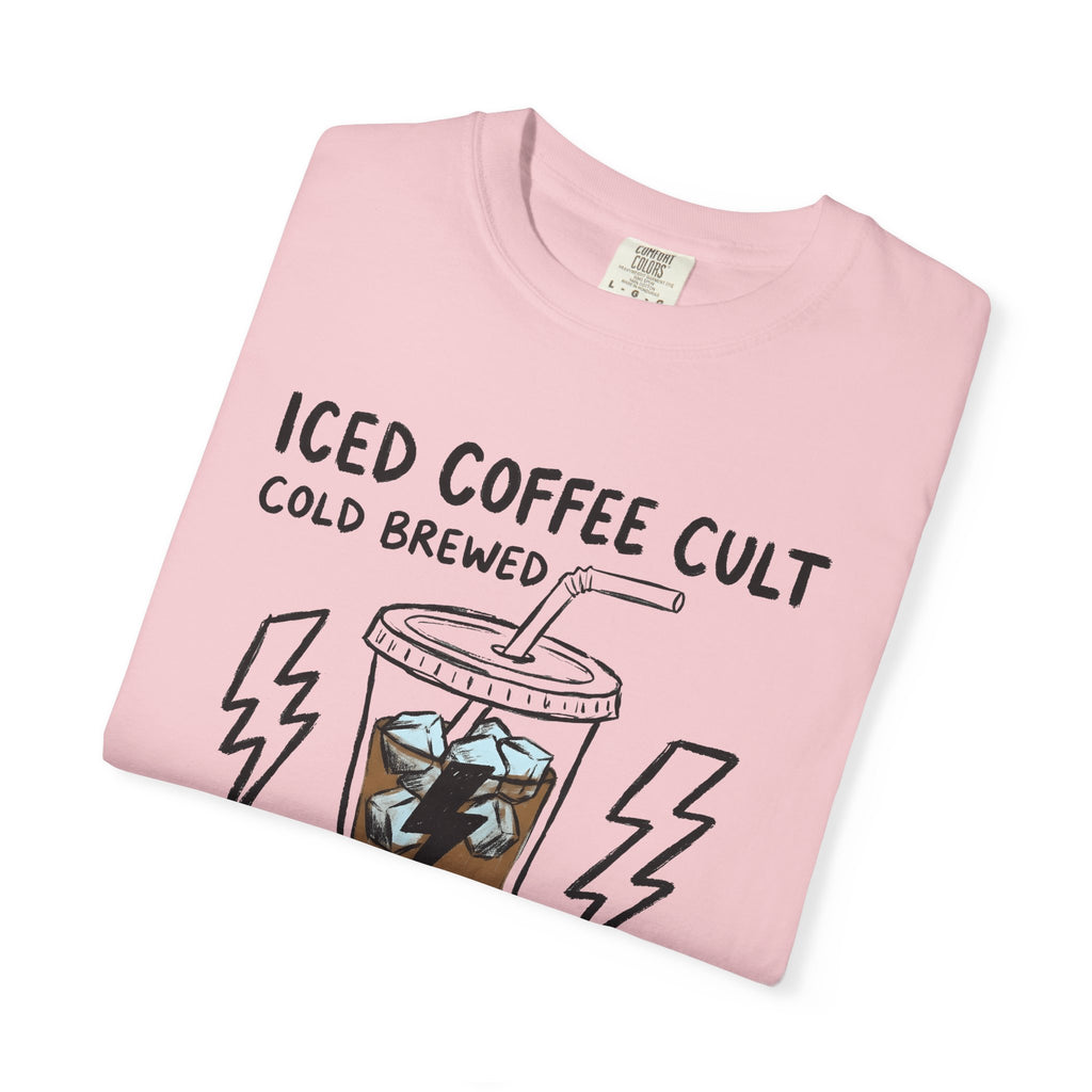 Cold Brew Cup Shirt Coffee Satire Gift Women Line Art Tee Cold Brew T-Shirt Coffee Fan Illustration Tshirt Sarcastic Graphic Cartoon