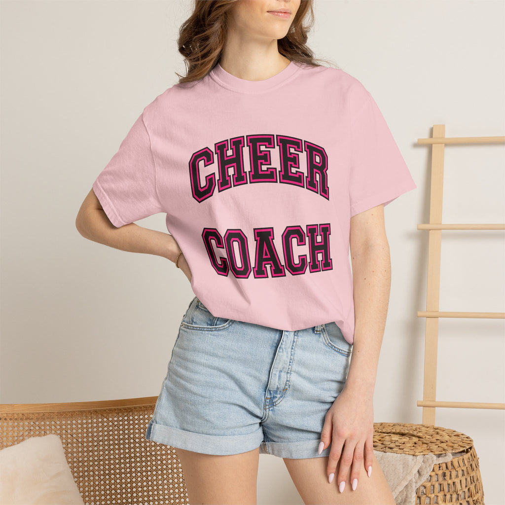 Letterman Lettering Shirt Cheer Coach Squad Gift Women Heavy Tee Monogram T-Shirt Coach Fan Vintage Tshirt Team Graphic Classic Cheer Team