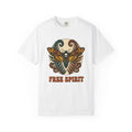 Moth Skull Shirt Boho Chic Gothic Gift Women Psychedelic Tee Moth T-Shirt Bohemian Fan Trippy Tshirt Dark Graphic Vintage Fern Leaves Tshirt