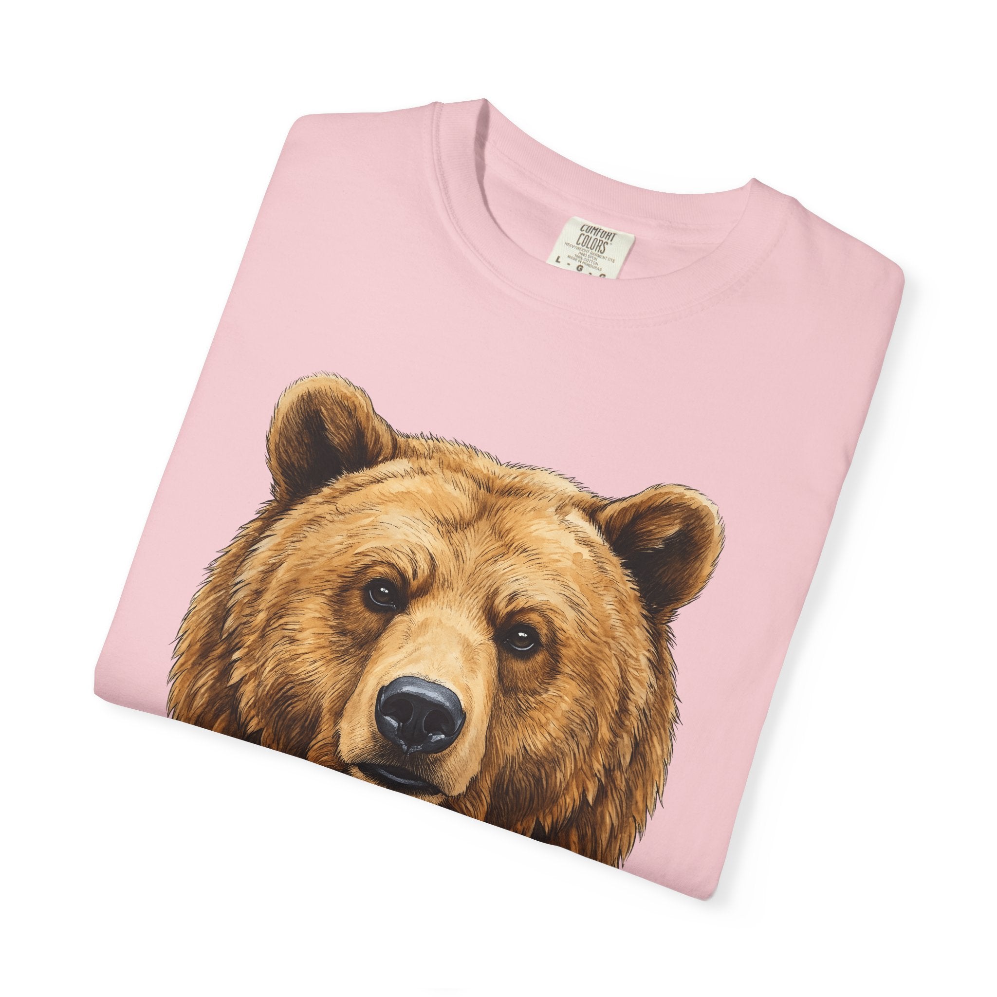 Bear Head Shirt Animals Fauna Gift Women Lifelike Tee Ursine T-Shirt Wildlife Fan Realistic Tshirt Wildlife Graphic Retro Creature Portrait