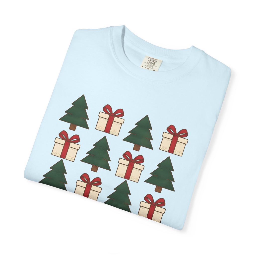 Xmas Tree Gift Print Shirt Christmas Event Gift Women Sketch Tee Christmas Tree T-Shirt Holiday Fan Christmas Tree Drawing Party Graphic
