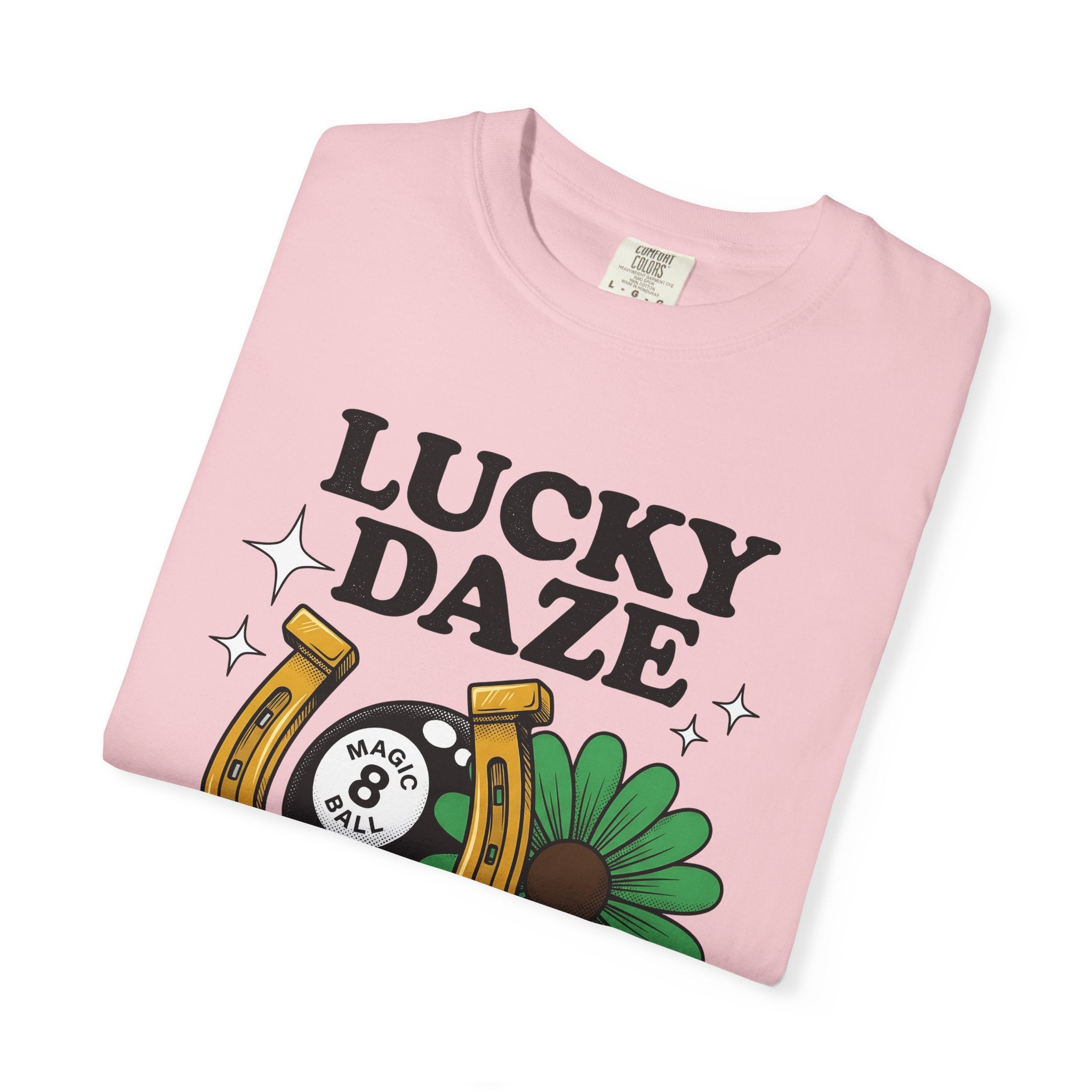 Horseshoe Magic Ball Shirt Holiday Charm Gift Women Retro Tee Lucky Charm T-Shirt Holiday Fan Vintage Tshirt Charm Graphic Classic Shamrock