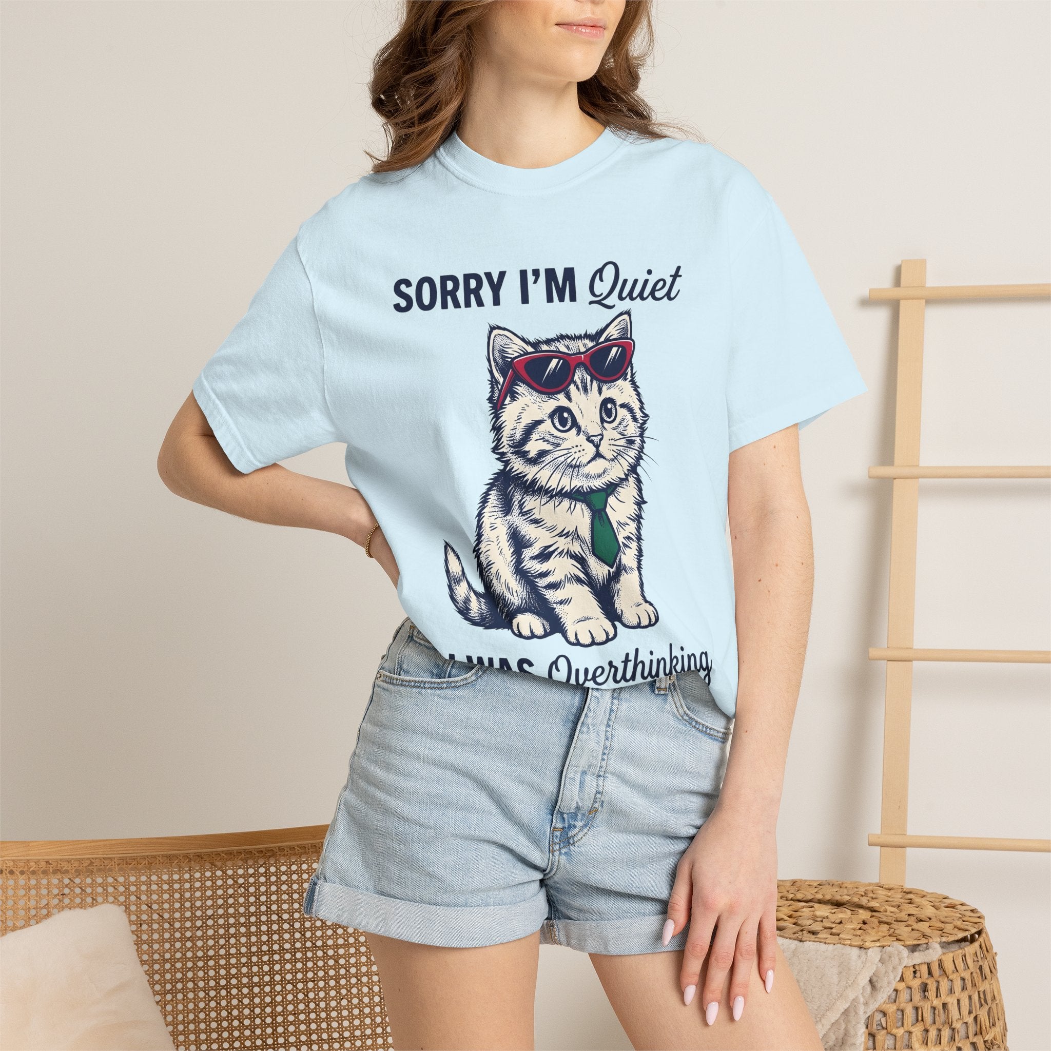 Feline Sunglasses Shirt Funny Wildlife Gift Women Cartoon Tee Cat Glasses T-Shirt Humor Fan Comic Tshirt Animal Graphic Doodle Necktie