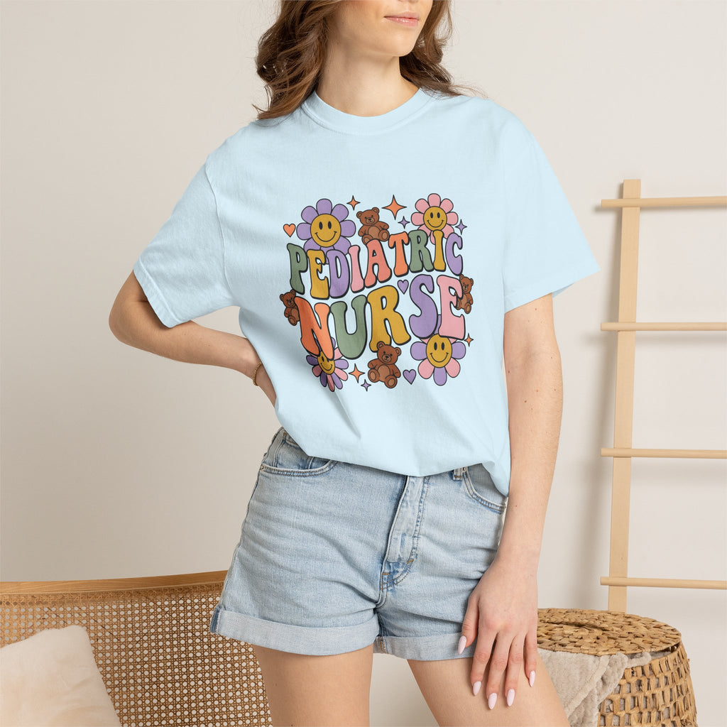 Teddy Bears Blossoms Shirt Nurses Blooms Gift Women Psychedelic Tee Teddy T-Shirt Nurse Enthusiast Trippy Tshirt Floral Graphic Vintage