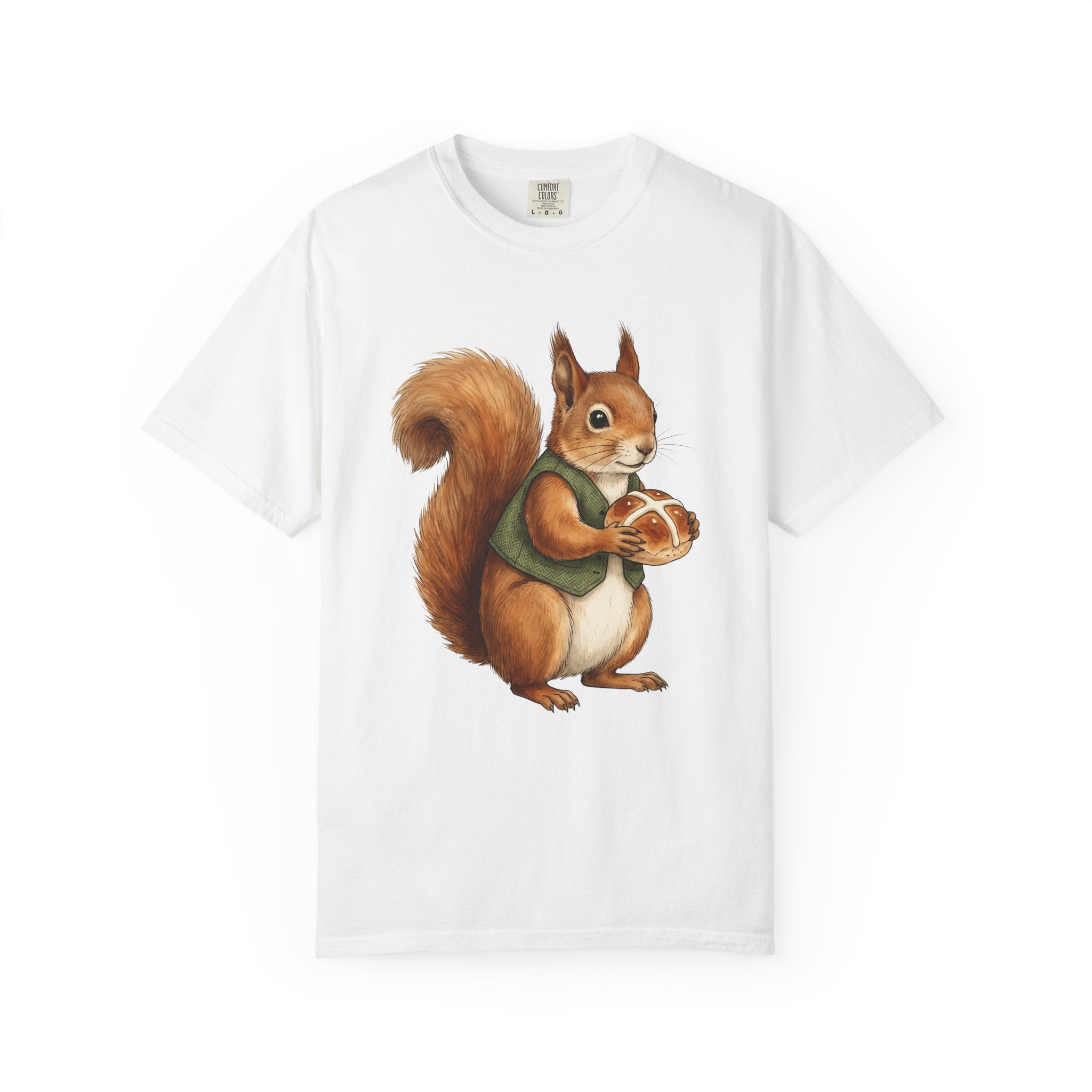 Squirrel Treat Shirt Easter Creatures Gift Women Line Art Tee Nut T-Shirt Easter Fan Squirrel Graphic Cartoon Jacket Tshirt