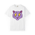 Cat Head Shirt Cat Pet Gift Women Graphic Design Tee Kitten T-Shirt Cat Fan Feline Tshirt Animal Graphic Comic Style Lightning Streaks