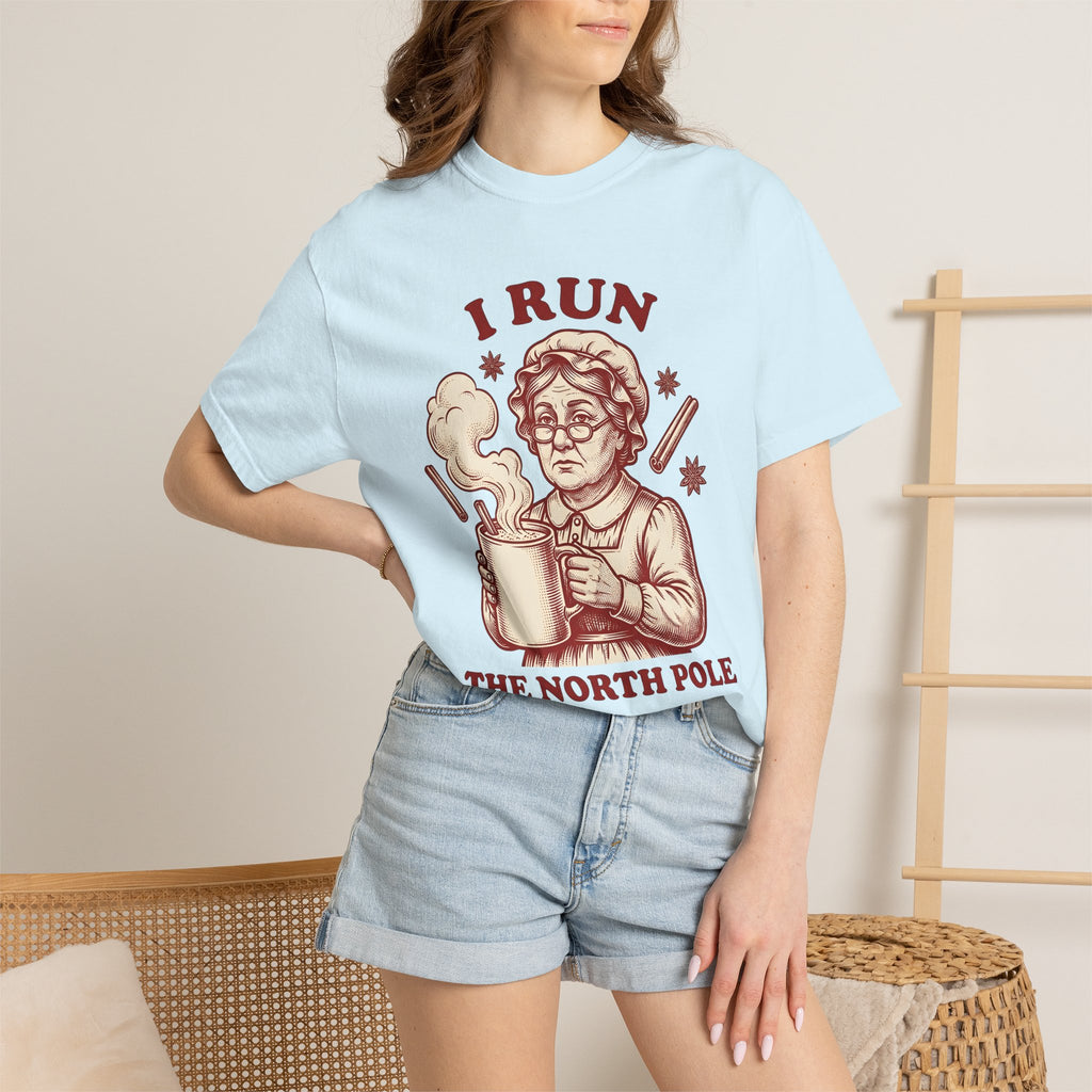Mrs Claus Shirt Christmas Comedy Gift Women Retro Tee Santa Wife T-Shirt Xmas Fan Vintage Tshirt Humor Graphic Sketch Hot Chocolate Tshirt