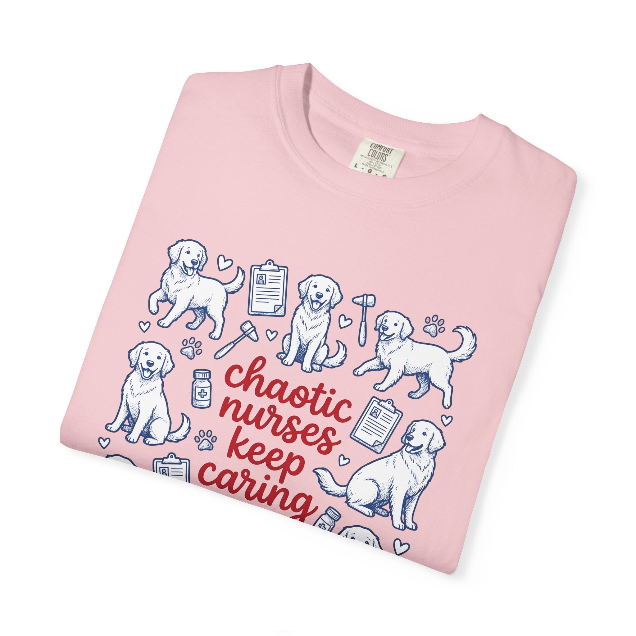 Golden Retrievers Shirt Nurses Canine Gift Women Doodle Tee Retriever T-Shirt Nurse Enthusiast Cartoon Tshirt Dog Graphic Classic Health
