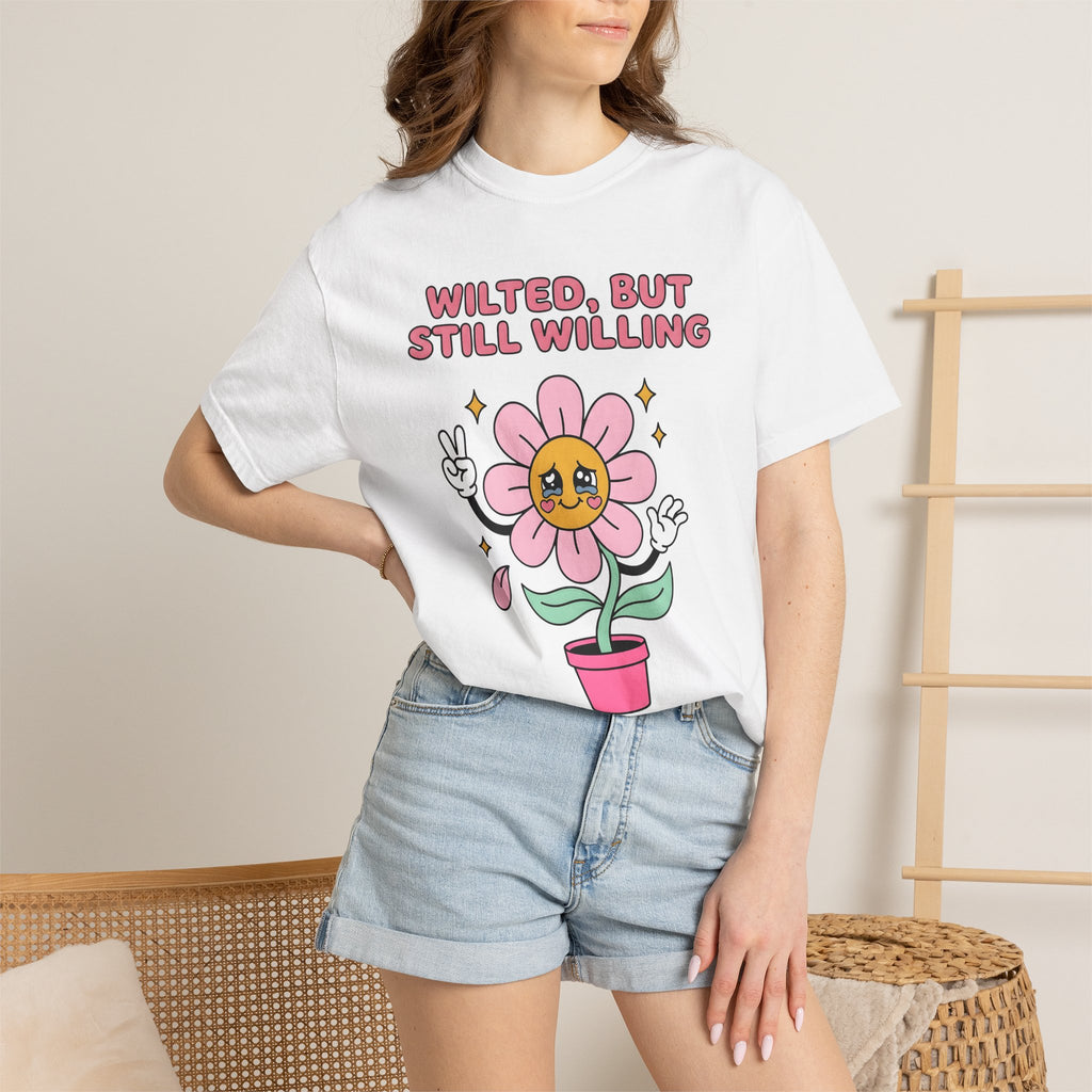 Cute Flower Shirt Funny Inspiration Gift Women Chibi Tee Blossom T-Shirt Comedian Fan Cartoon Tshirt Motivational Graphic Vintage Glitter