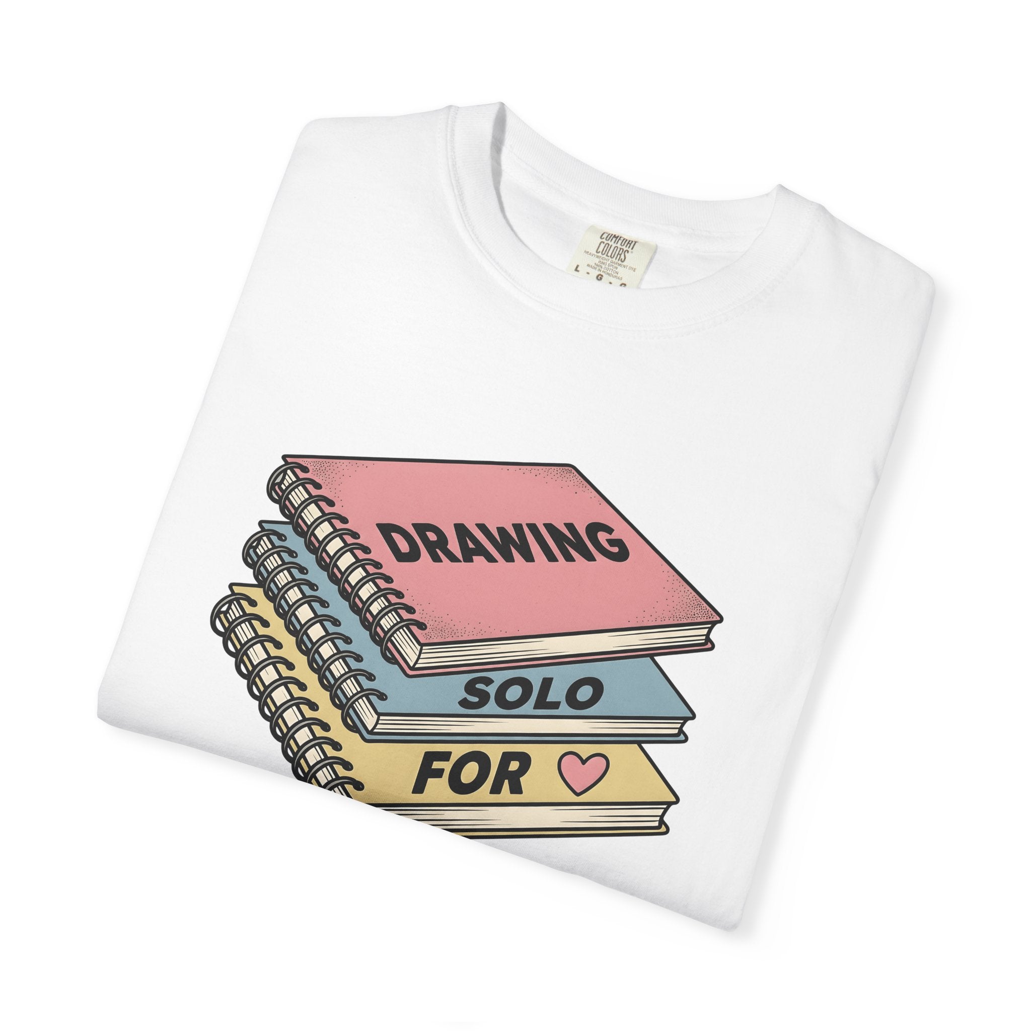 Notebook Pile Shirt St. Valentine's Day Illustrator Gift Women Comic Tee Journal Stack T-Shirt Valentine Fan Cartoon Tshirt Artist Graphic