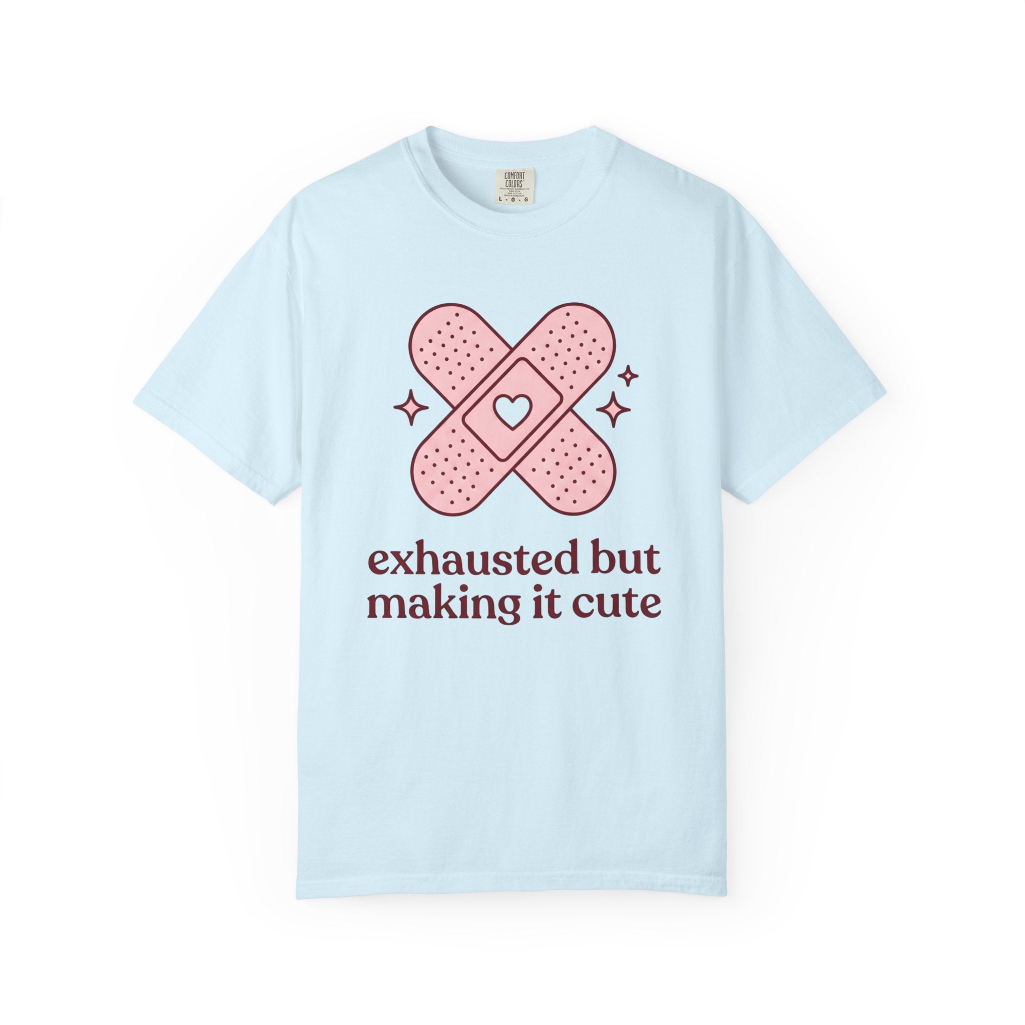 Adhesive Heart Shirt Nurses Medicare Gift Women Modern Tee Sticky Heart T-Shirt Nurse Practitioner Enthusiast Contemporary Tshirt Medical