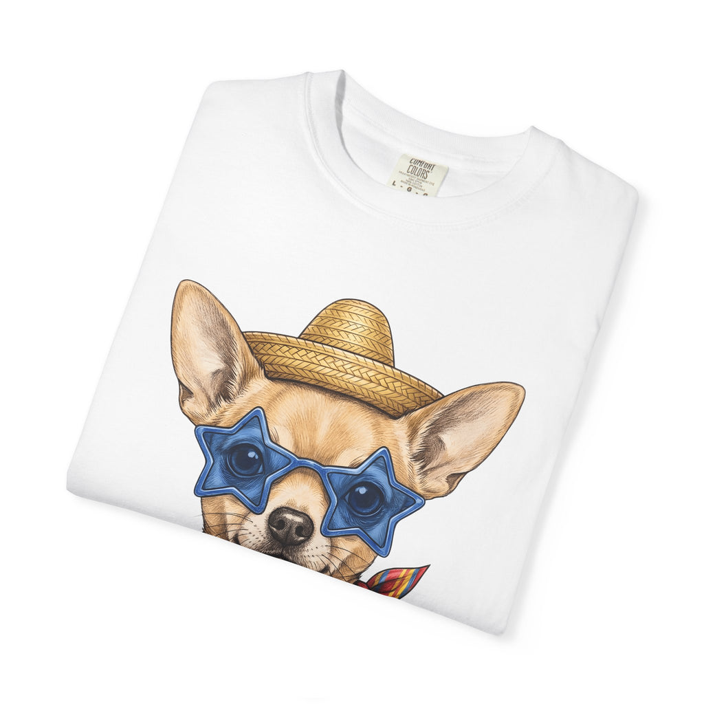 Chihuahua Puppy Shirt Dog Clothing Gift Women Sketch Tee Puppy T-Shirt Dog Fan Pup Drawing Clothing Graphic Retro Star Glasses Tshirt