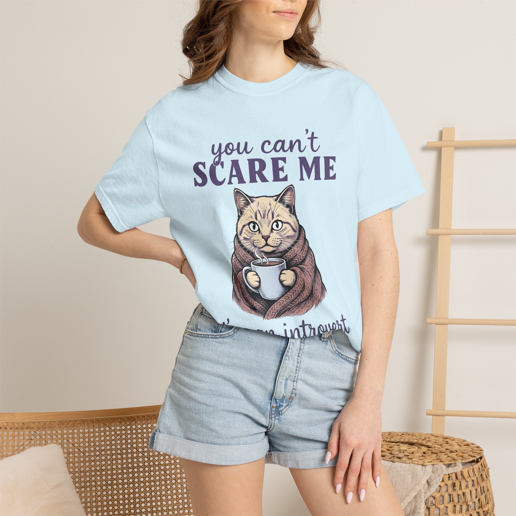 Cat Coffee Mug Shirt Cat Introvert Gift Women Cozy Tee Coffee Cup T-Shirt Feline Fan Cat Mug Tshirt Recluse Graphic Hand Drawn Blanket