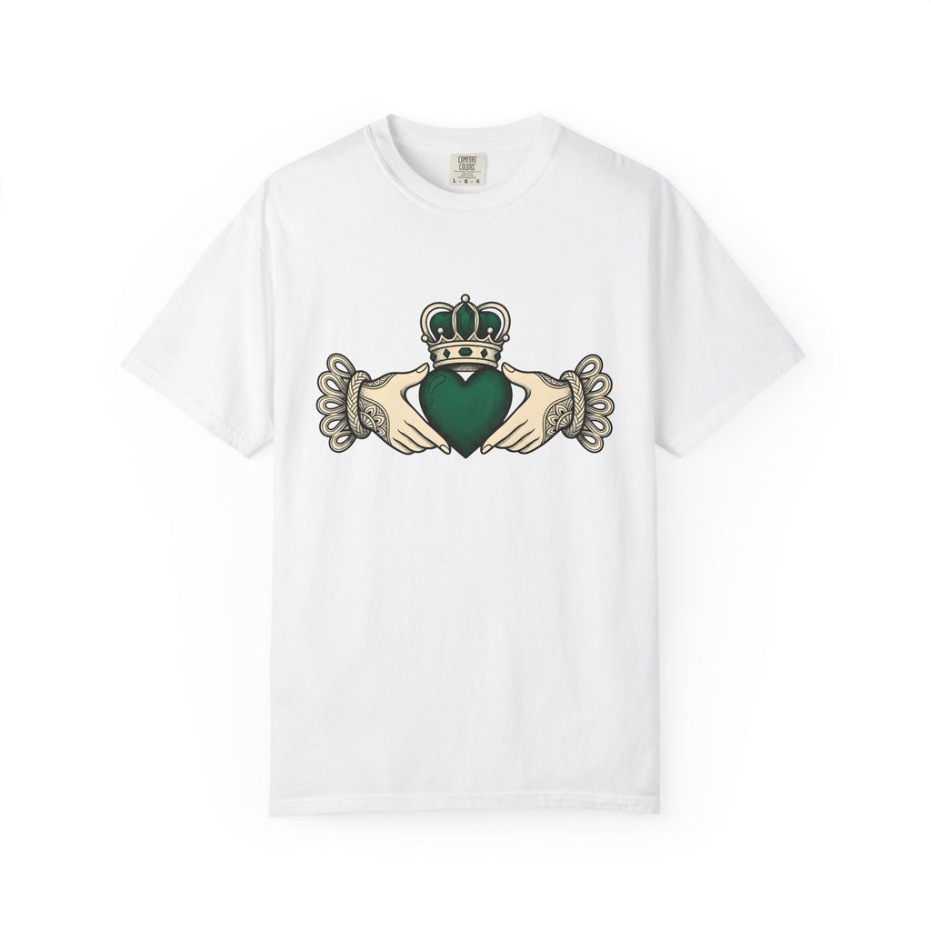 Claddagh Ring Shirt St Patrick's Day Celtic Gift Women Classic Tee Claddagh T-Shirt Irish Fan Claddagh Tshirt Celtic Graphic Retro Tiara