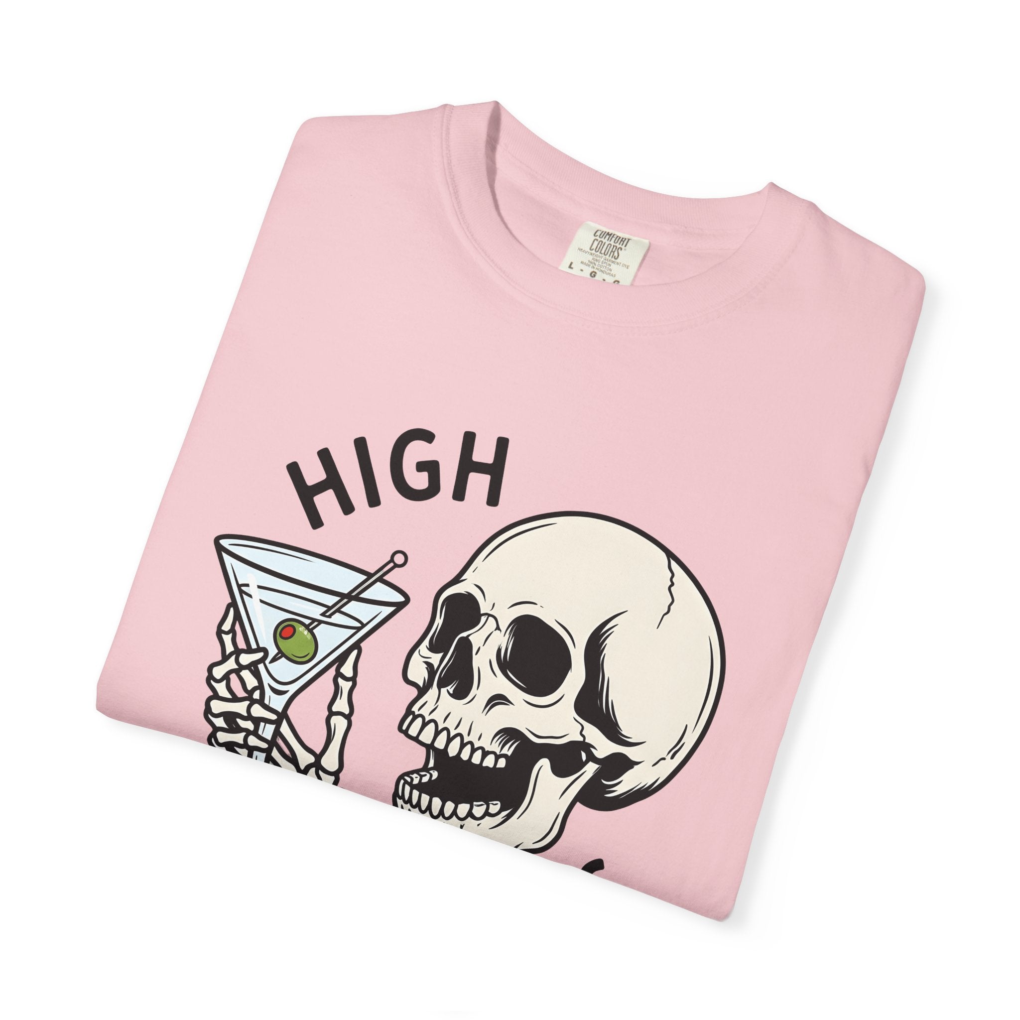 Skull Martini Glass Shirt Drinks Halloween Decorations Gift Women Pop Art Tee Martini Glass T-Shirt Cocktail Fan Retro Tshirt Spooky Graphic