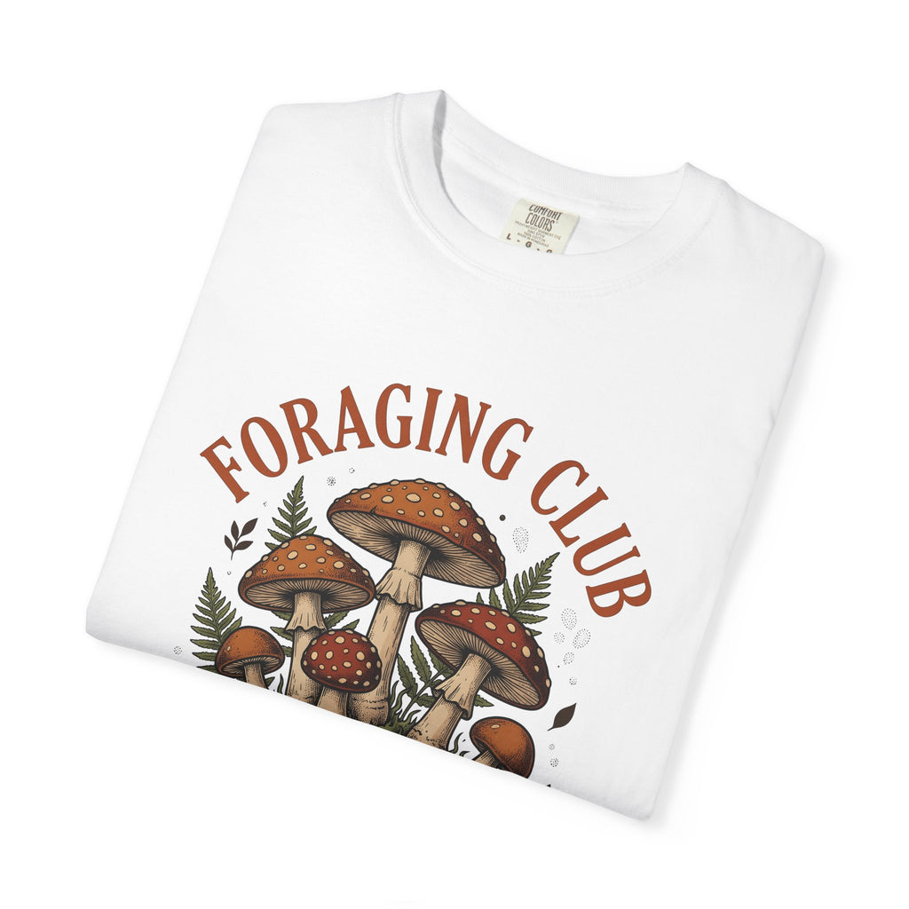 Mushroom Bunch Shirt Foraging Outdoors Gift Women Garden Tee Fungus T-Shirt Forager Fan Botanical Tshirt Outdoor Graphic Hand Drawn Frond