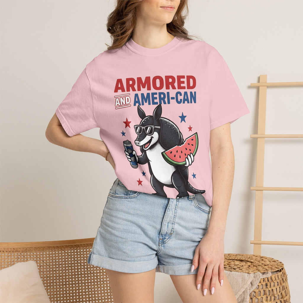 Armadillo Clipart Shirt 4th Of July Freedom Gift Women Hand Drawn Tee Dillo T-Shirt Patriot Fan Handdrawn Tshirt Liberty Graphic Classic
