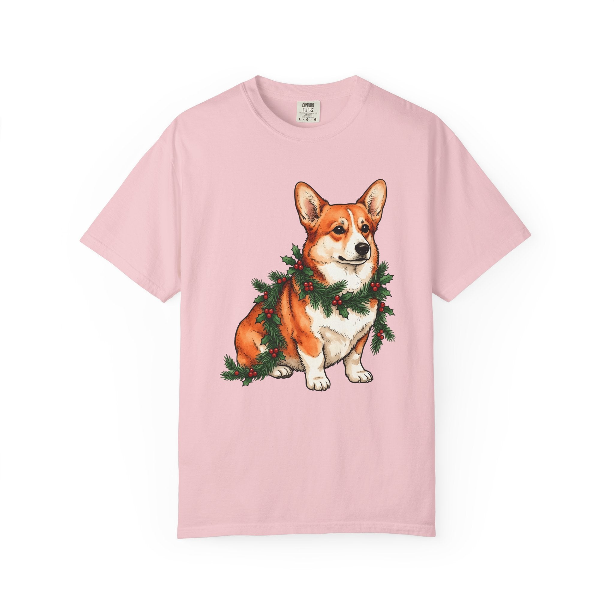 Corgi Shirt Christmas Puppy Gift Women Illustration Tee Pembroke Welsh Corgi T-Shirt Xmas Fan Holiday Tshirt Dog Graphic Doodle Christmas