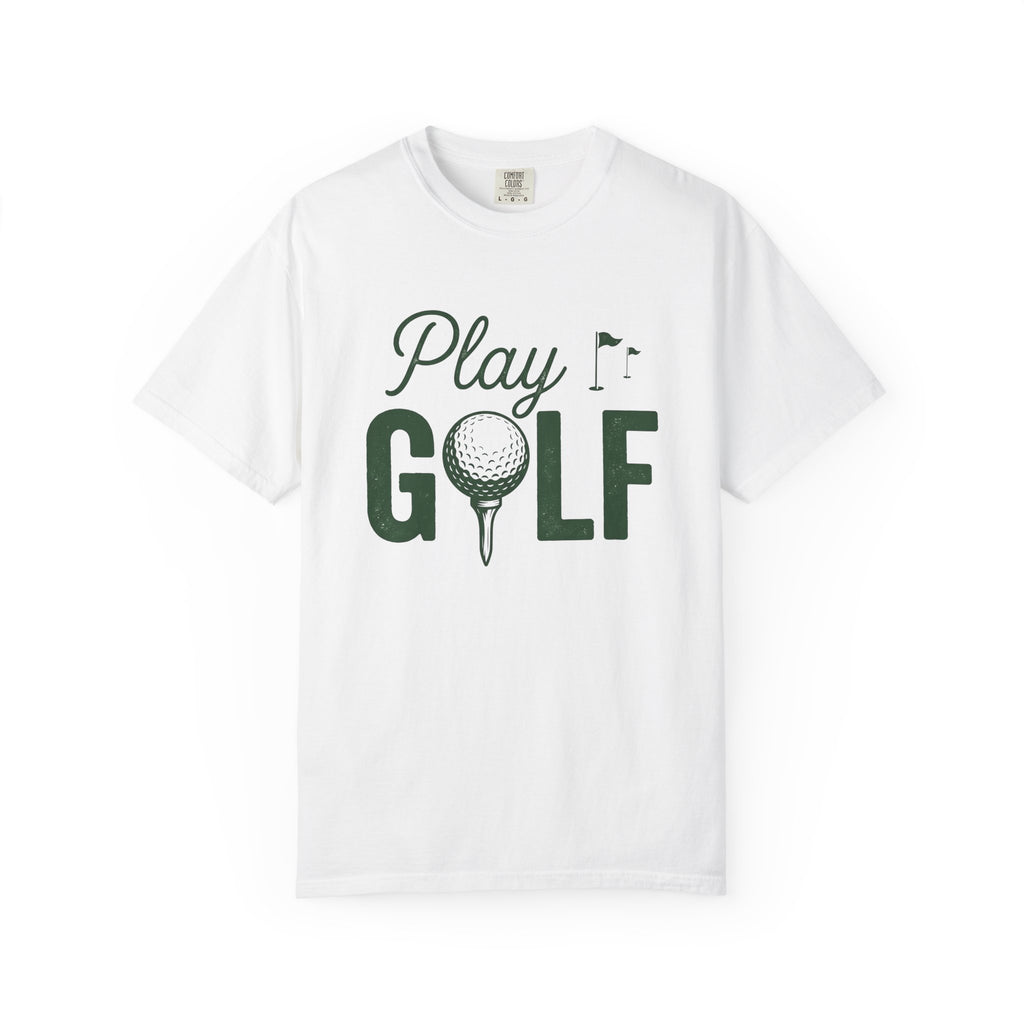 Golf Ball Tee Shirt Golf Hiking Gift Women Hand Drawn Tee Golf Tee Golfing Enthusiast Drawing Illustration Trekker Graphic Sketch Flag