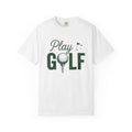 Golf Ball Tee Shirt Golf Hiking Gift Women Hand Drawn Tee Golf Tee Golfing Enthusiast Drawing Illustration Trekker Graphic Sketch Flag