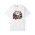 Camper Van Shirt Christmas Camping Gift Women Vintage Tee Motorhome T-Shirt Holiday Fan Retro Tshirt Outdoor Graphic Hand Drawn Christmas