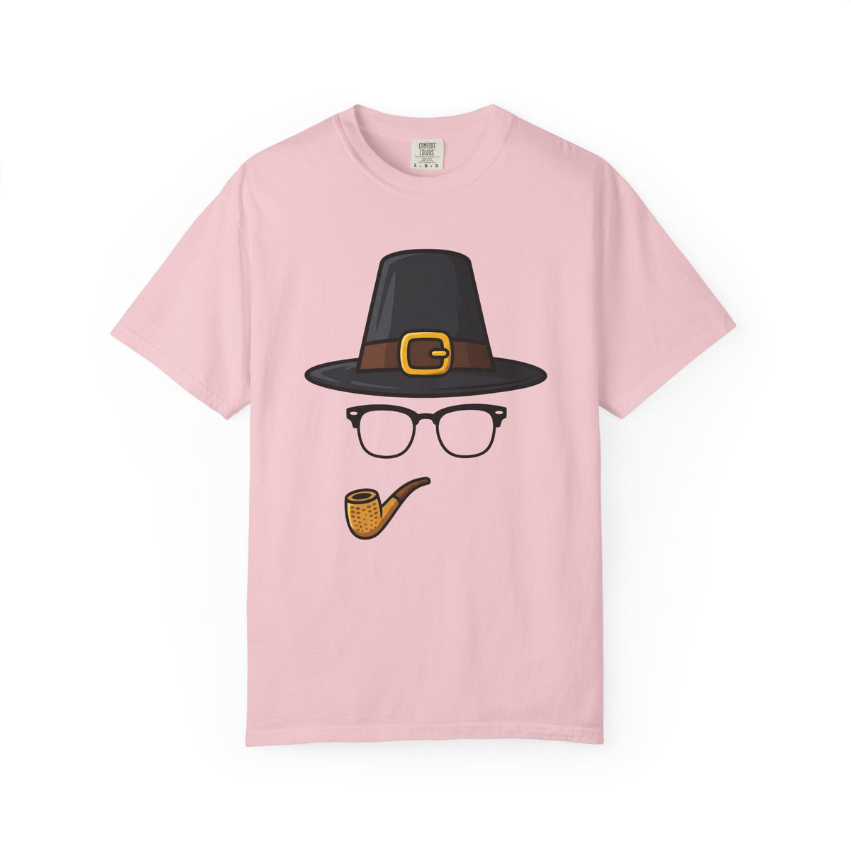 Pilgrim Hat Shirt Thanksgiving Prank Gift Women Animated Tee Pilgrim T-Shirt Turkey Fan Cartoon Tshirt Gag Graphic Basic Smoking Pipe Tshirt