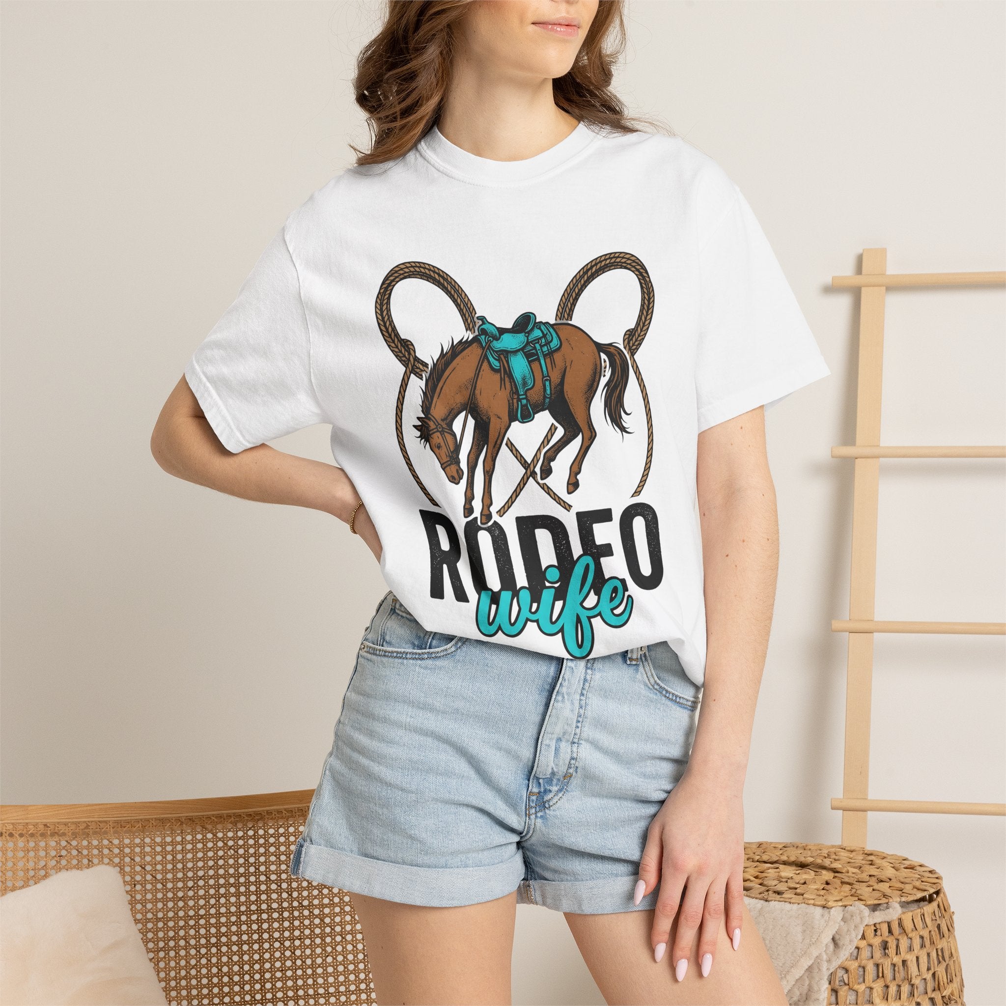 Rodeo Horse Shirt Rodeo Country Gift Women Western Tee Bronco T-Shirt Rodeo Fan Cowboy Tshirt Rural Graphic Vintage Lasso Tshirt