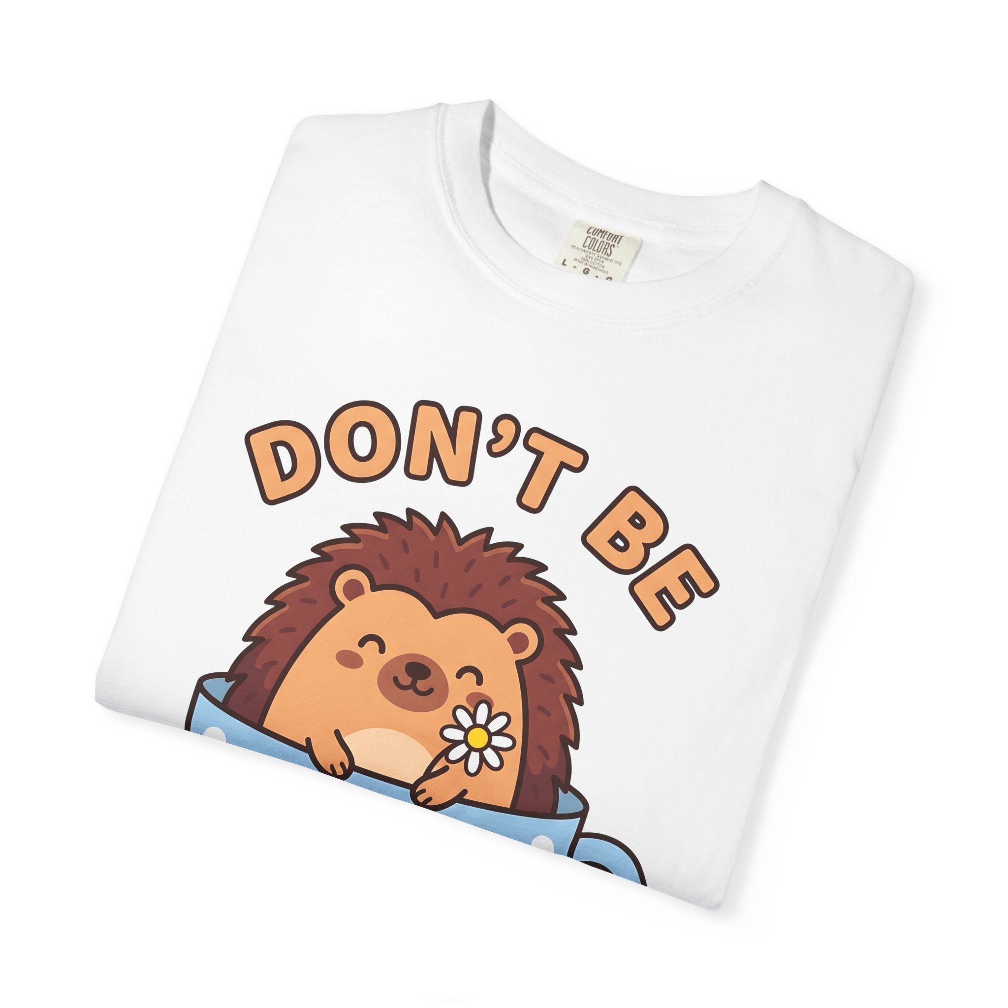 Hedgehog Cup Shirt Animals & Flowers Pun Gift Women Cartoon Tee Mug T-Shirt Floral Fan Cute Tshirt Punny Graphic Doodle Daisy Flower Tshirt