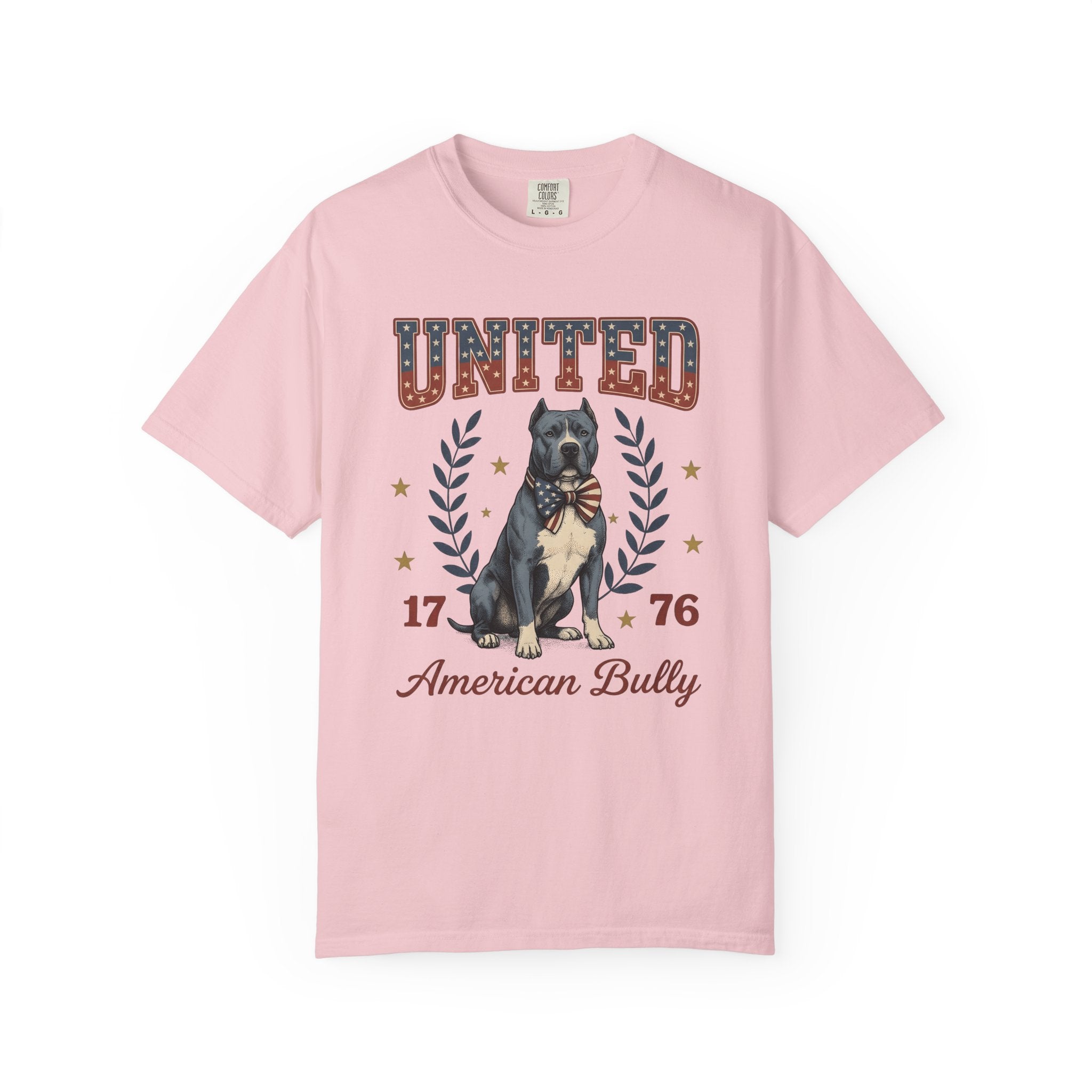Bully Breed Shirt America 4Th Of July Heritage Gift Women Hand Drawn Tee Pitbull T-Shirt Patriot Fan Illustrated Tshirt Traditional Graphic