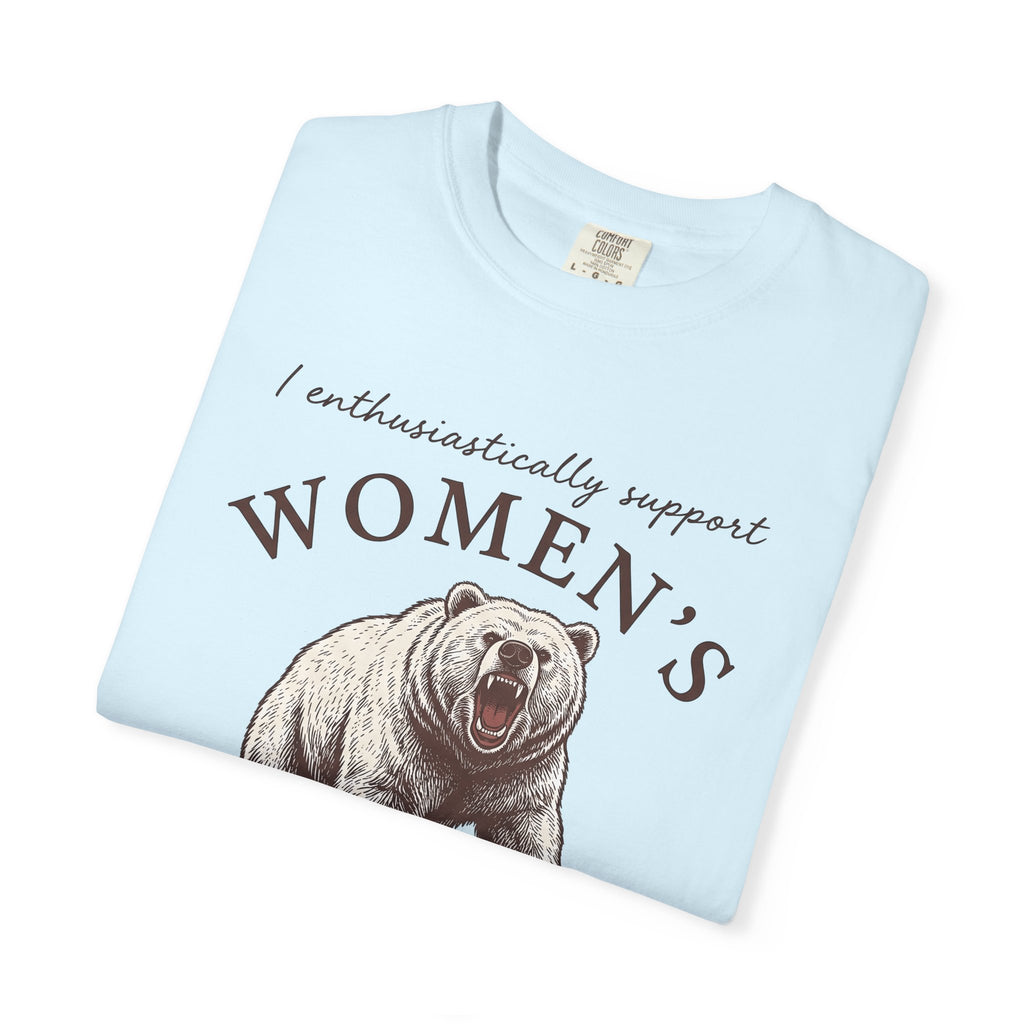 Brown Bear Shirt Funny Equality Gift Women Retro Tee Grizzly T-Shirt Humor Fan Vintage Tshirt Feminist Graphic Sketch Growling Tshirt