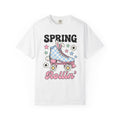 Bunny Skate Shirt Easter Plants Gift Women Classic Tee Rabbit Skate T-Shirt Easter Fan Spring Tshirt Vintage Illustration Floral Graphic