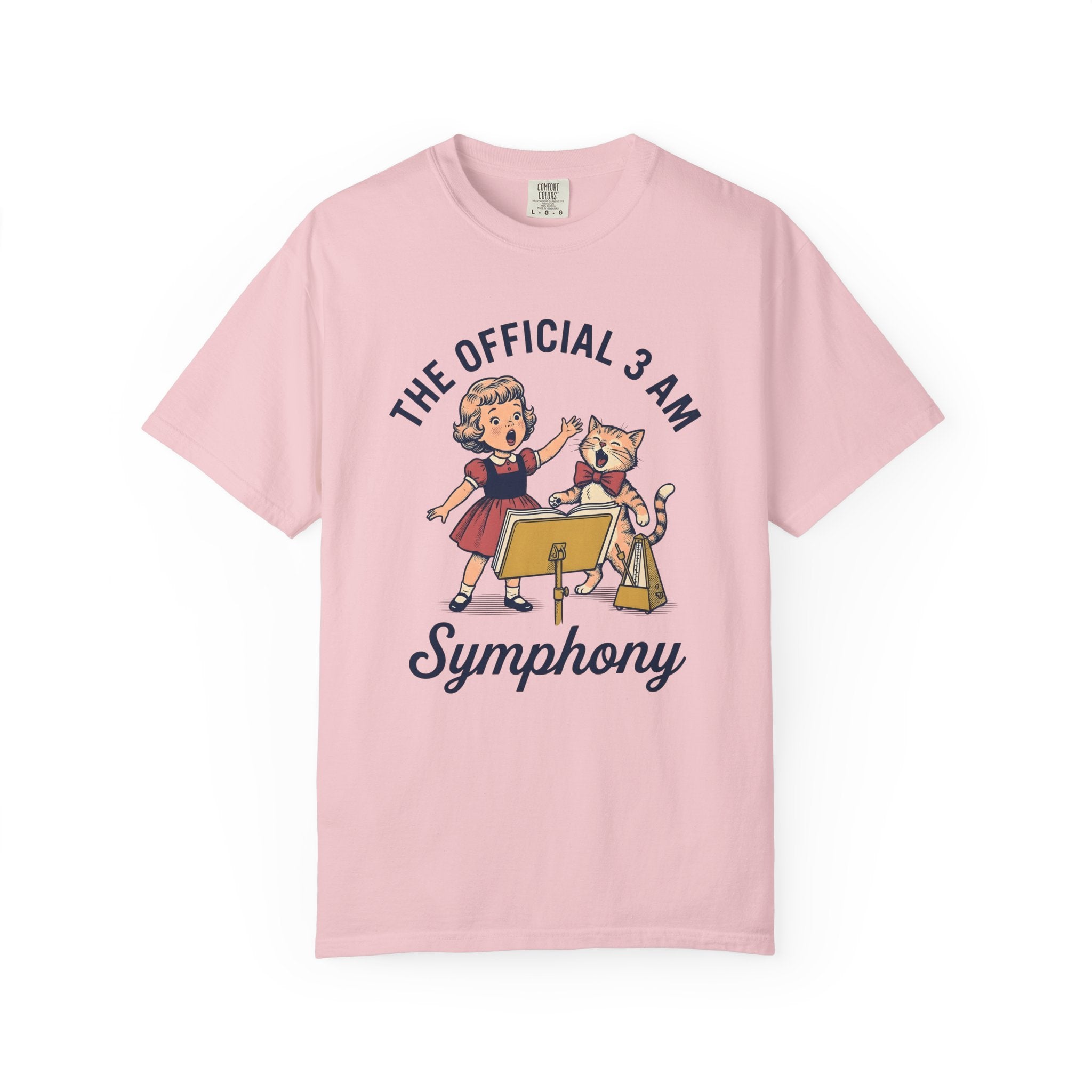 Cat Lady Singing Shirt Cat Gift Women Sound Gift Women Classic Tee Singer T-Shirt Feline Fan Retro Tshirt Audio Graphic Vintage Song Holder
