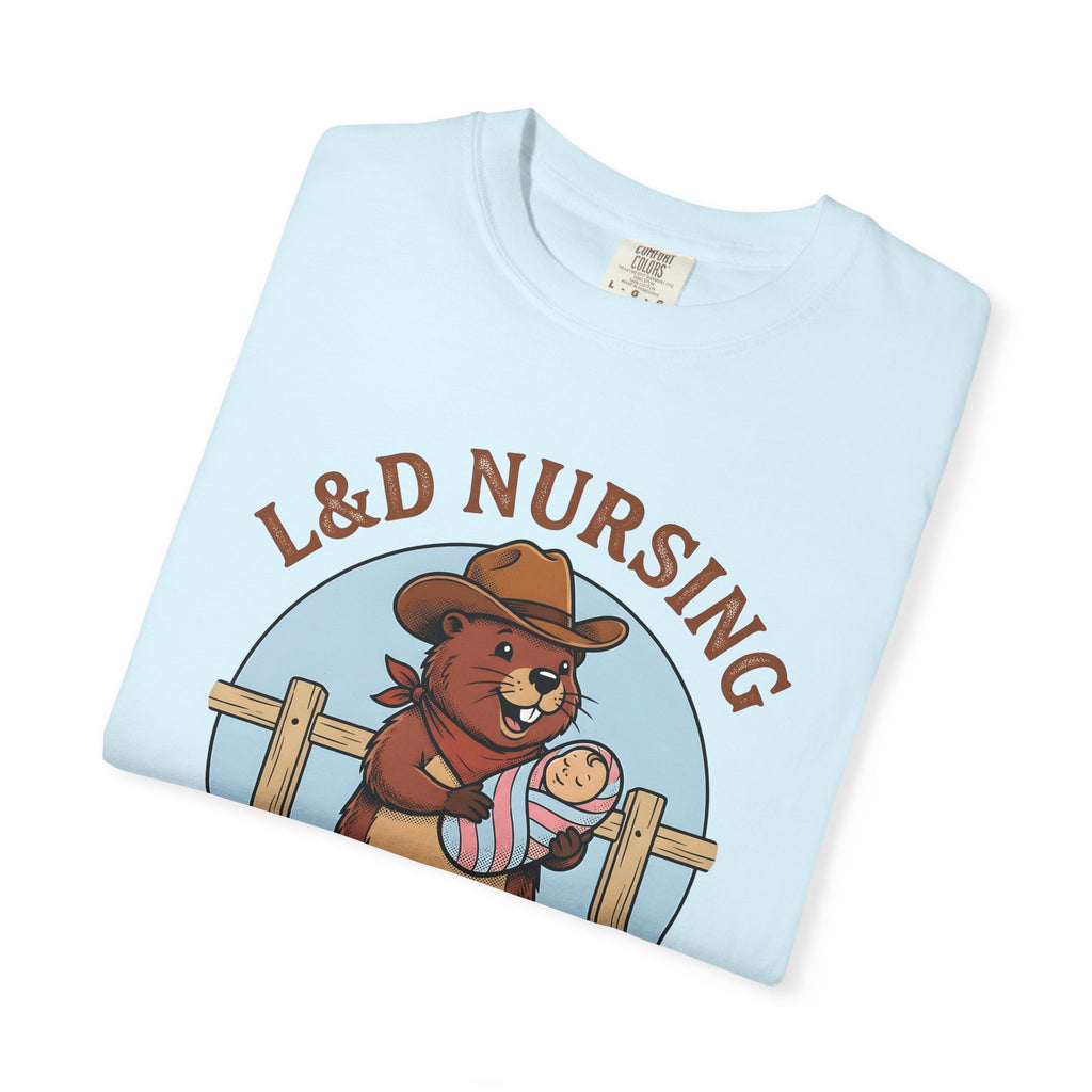 Cowboy Beaver Shirt Nurses Animal Gift Women Cartoon Tee Beaver T-Shirt Nurse Enthusiast Funny Tshirt Wildlife Graphic Vintage Baby Tshirt