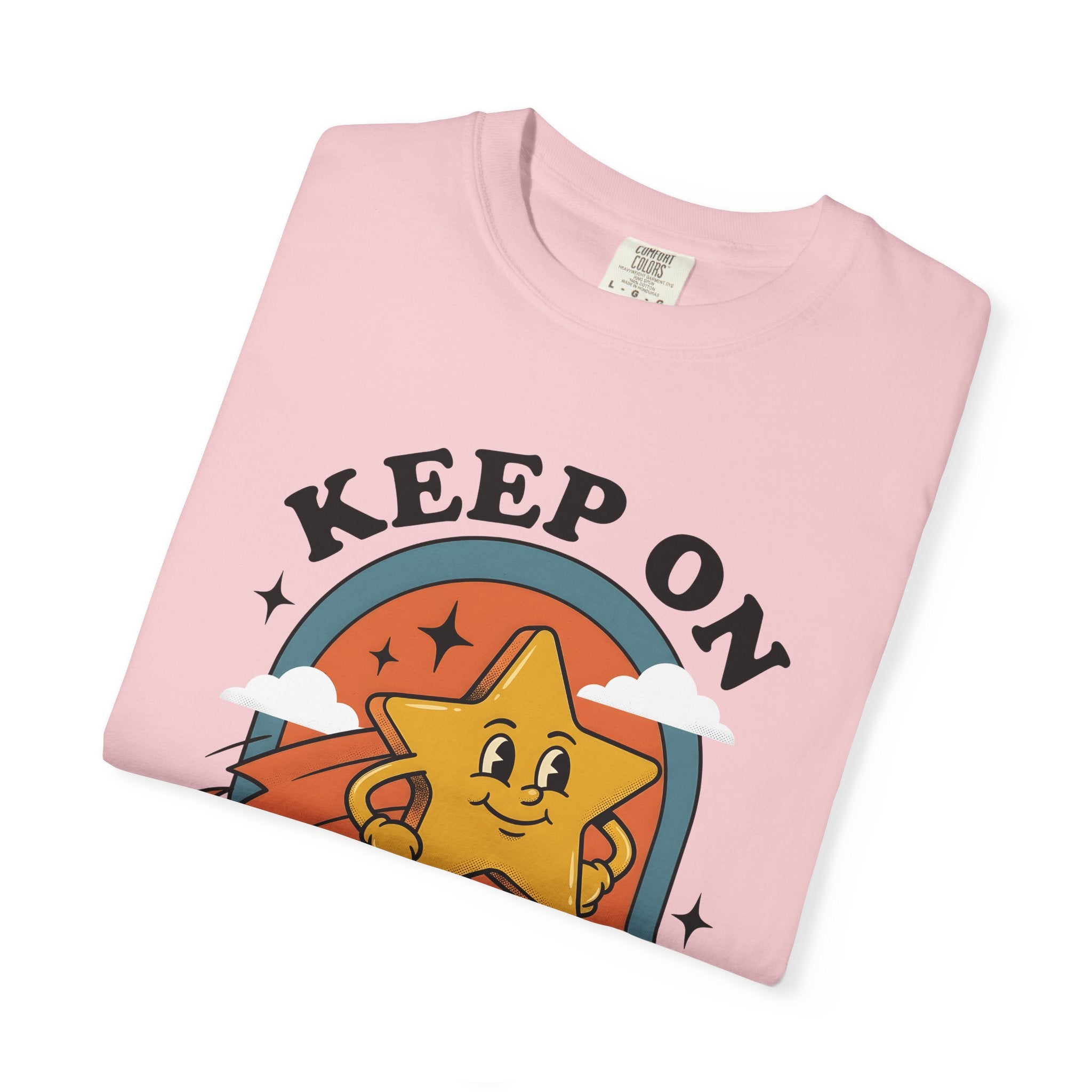 Smiling Star Character Shirt Cute Motivational Gift Women Cartoon Tee Starfish T-Shirt Adorable Fan Comic Tshirt Inspirational Graphic Retro