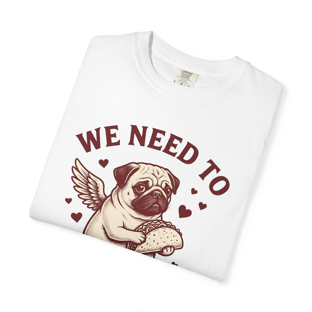 Pug Taco Shirt Valentines Day Dog Gift Women Vintage Tee Taco T-Shirt Valentine Fan Retro Tshirt Dog Graphic Hand Drawn Hearts Tshirt