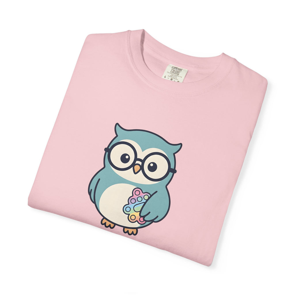 Owl Glasses Shirt Teachers Education Gift Women Cute Tee Spectacles T-Shirt Educator Enthusiast Kawaii Tshirt Learning Graphic Cartoon