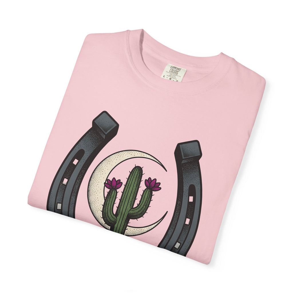 Succulent Horseshoe Shirt Cowgirl Rodeo Gift Women Southwestern Tee Succulent T-Shirt Cowboy Fan Western Tshirt Rodeo Graphic Retro Crescent