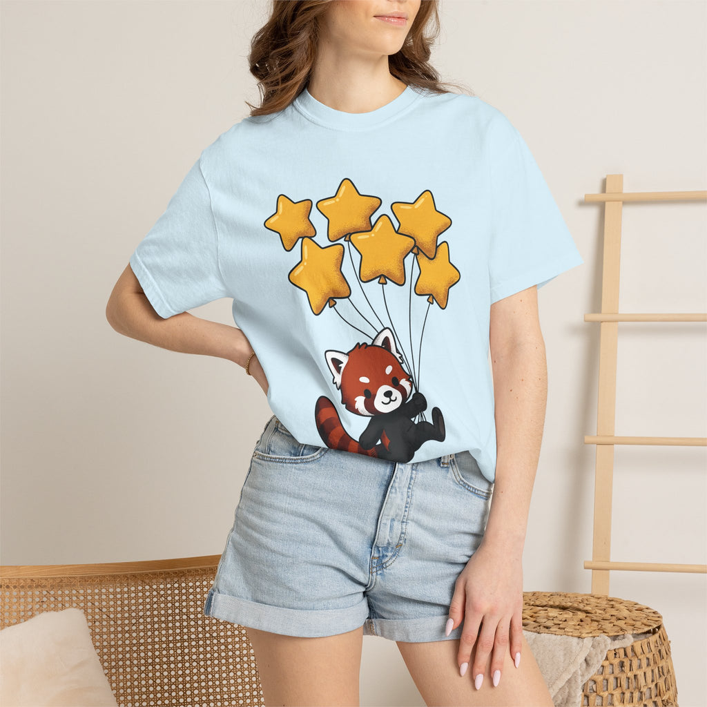 Red Panda Shirt St. Valentine's Day Animal Gift Women Kawaii Tee Panda T-Shirt Valentine Fan Cute Tshirt Wildlife Graphic Cartoon Star