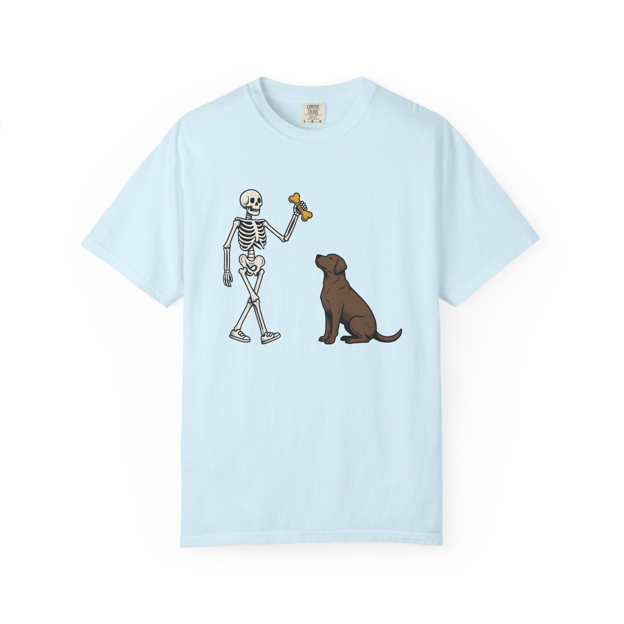 Bony Dog Shirt Dog Scary Gift Women Animated Tee Hound T-Shirt Dog Fan Cartoon Tshirt Spooky Graphic Old School Chew Bone Tshirt
