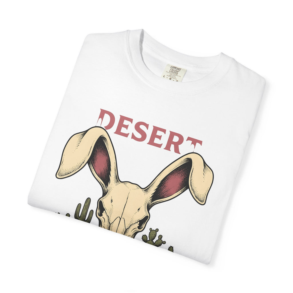 Rabbit Skull Shirt Easter Wild West Gift Women Illustrative Tee Bunny Skull T-Shirt Easter Fan Skull Tshirt Cowboy Graphic Old School Aloe