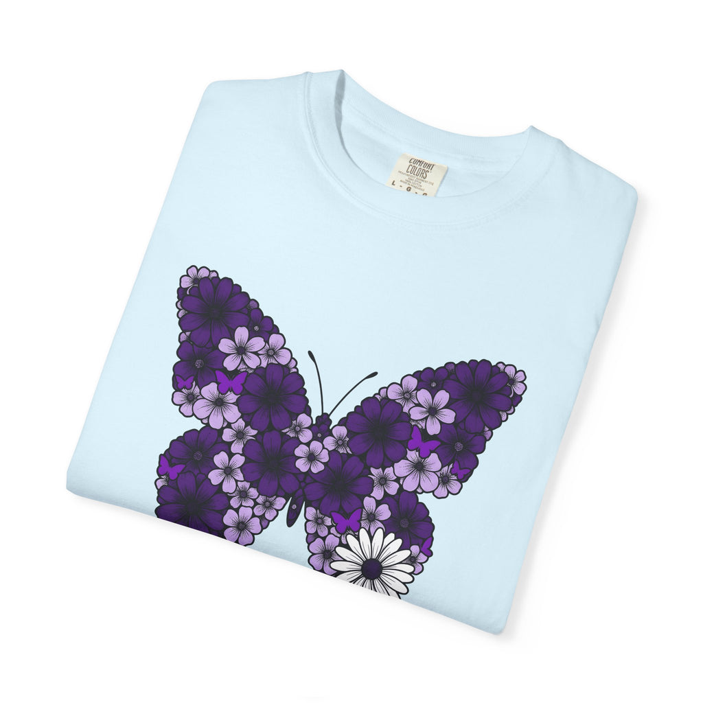 Floral Butterfly Shirt Boho Chic Nature Gift Women Boho Tee Butterfly T-Shirt Bohemian Fan Hippie Tshirt Environmental Graphic Hand Drawn