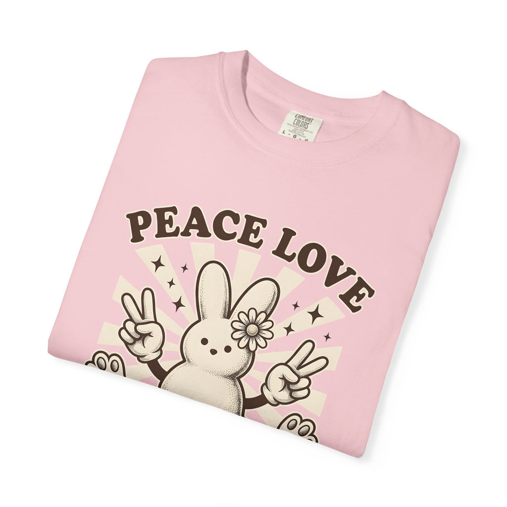 Rabbit Candy Shirt Easter Rabbit Gift Women Vintage Tee Candy T-Shirt Easter Fan Sweets Tshirt Bunny Graphic Retro Hand Gesture Tshirt