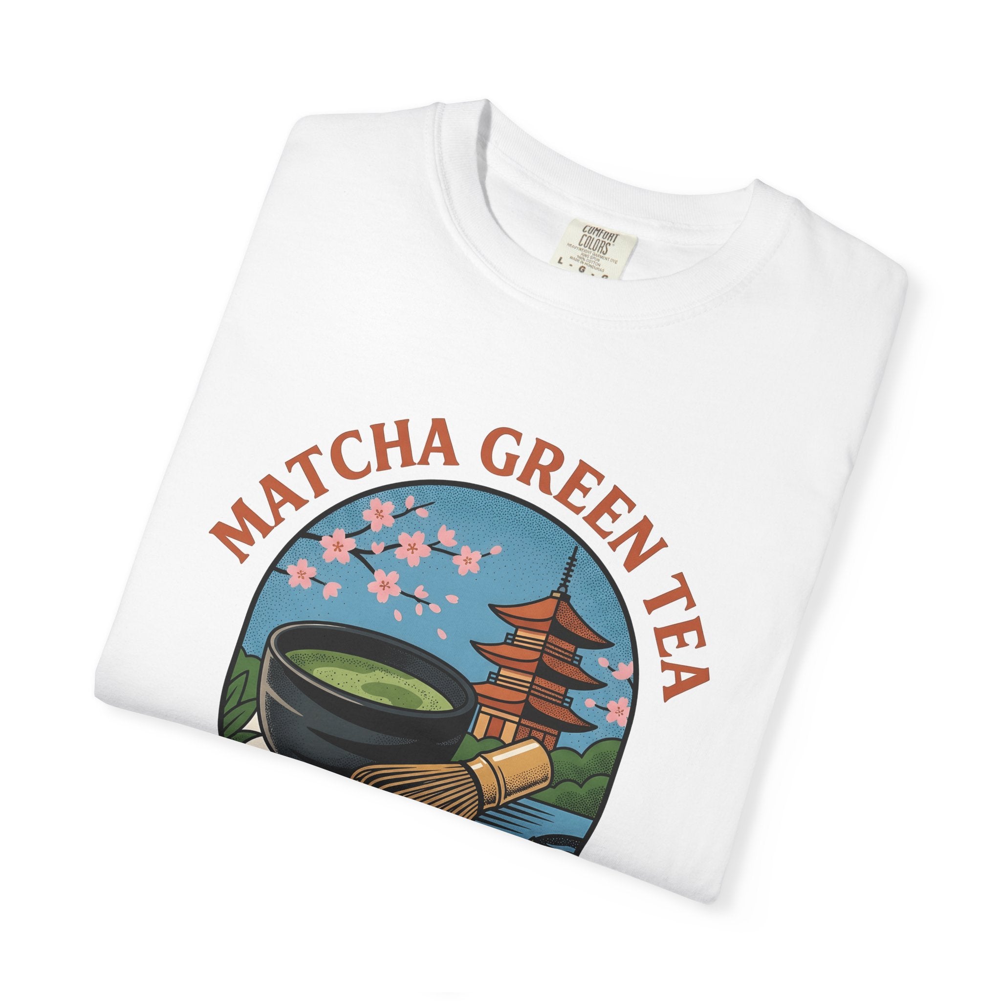 Matcha Tea Bowl Shirt Drinks Japan Gift Women Vintage Tee Tea Bowl T-Shirt Beverage Fan Tea Cup Tshirt Japanese Graphic Retro Cherry