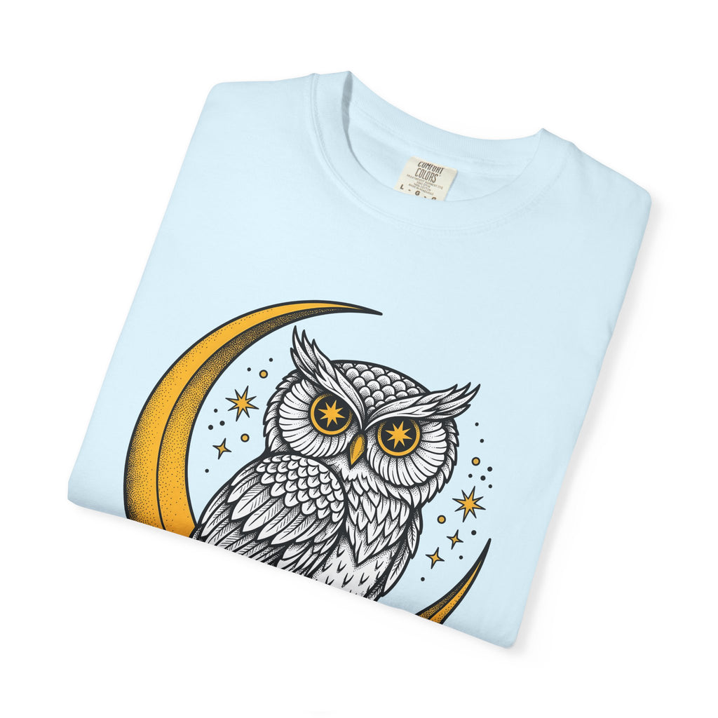 Night Owl Shirt Boho Chic Astrology Gift Women Hippie Tee Owl T-Shirt Bohemian Fan Psychedelic Tshirt Zodiac Graphic Retro Sparkles Tshirt